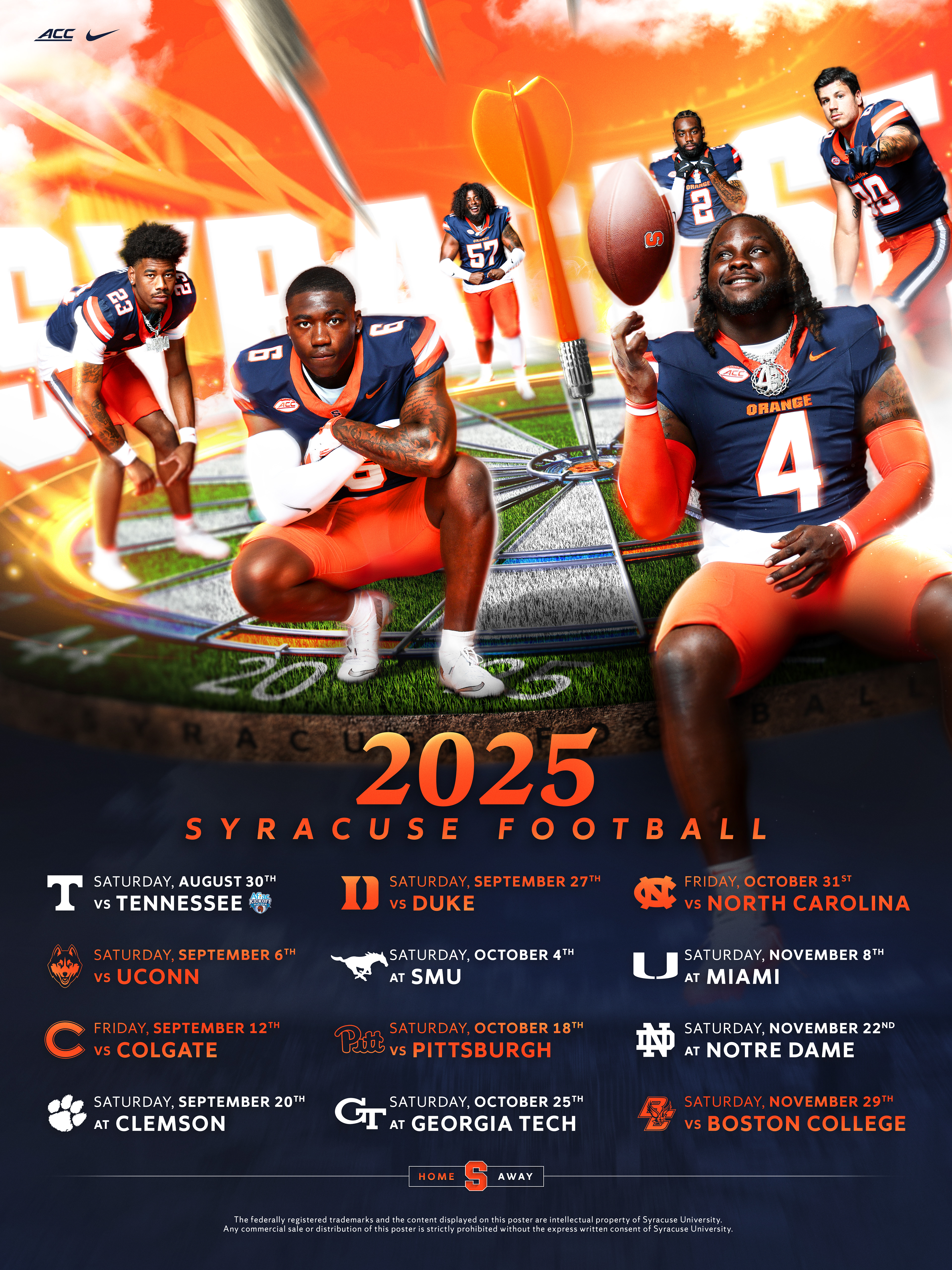 2025 Schedule Poster