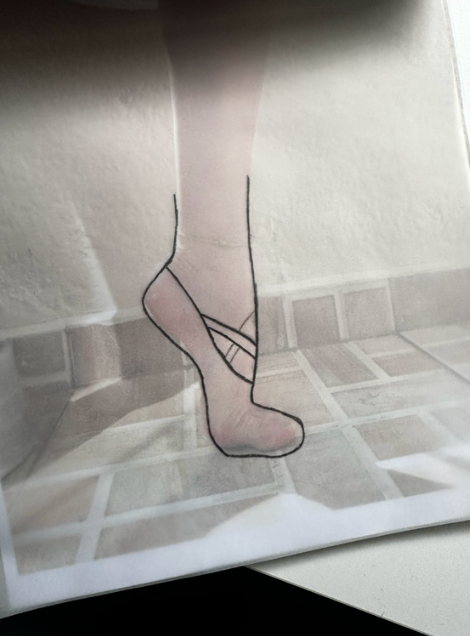 desenho por cima em papel manteiga