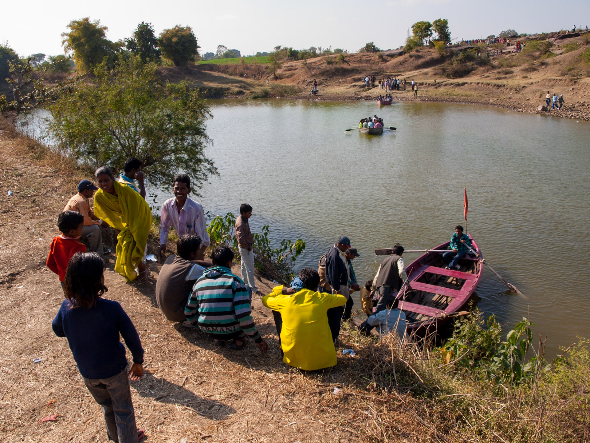 Pilgims en route to Bhojeshwar Temple