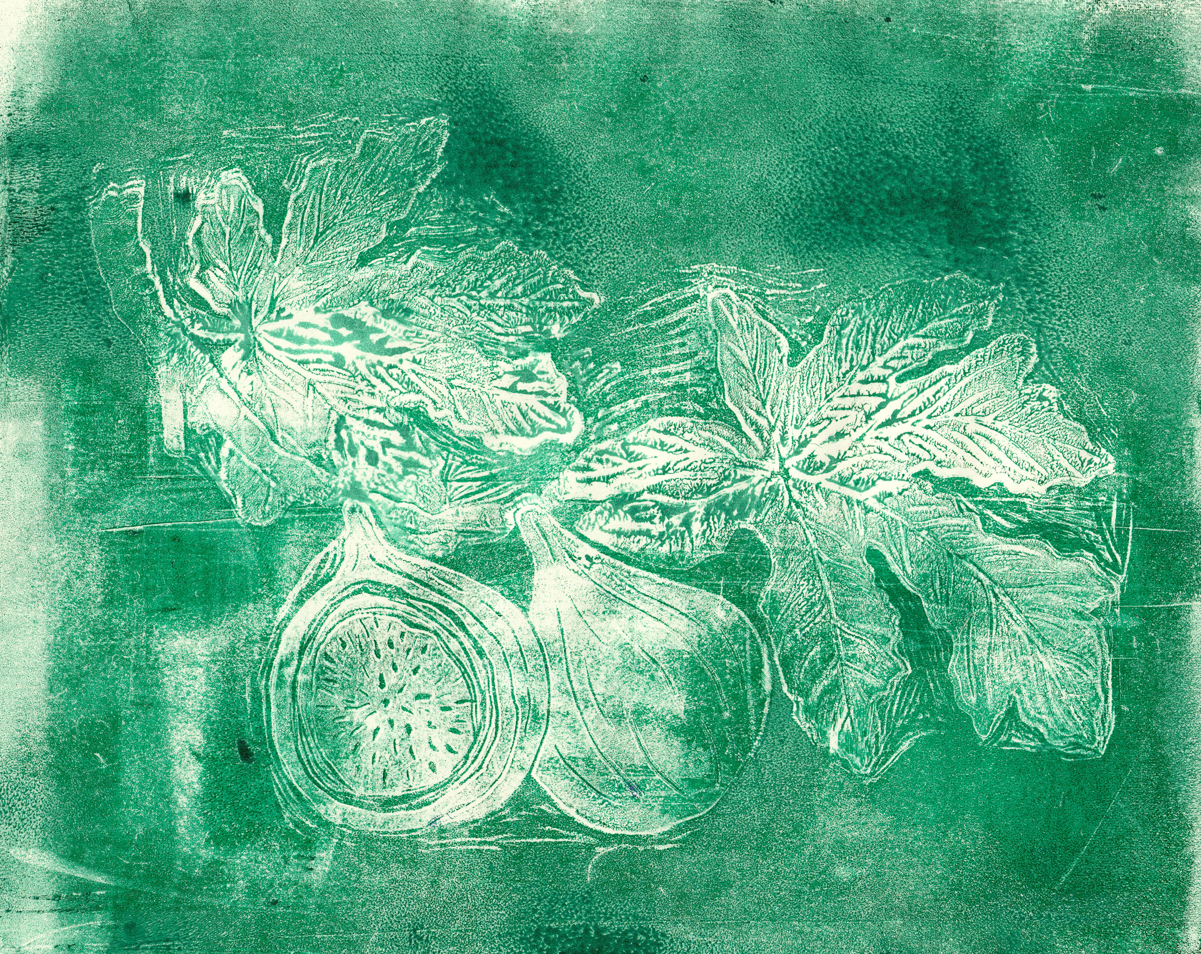 negative gel-plate-print