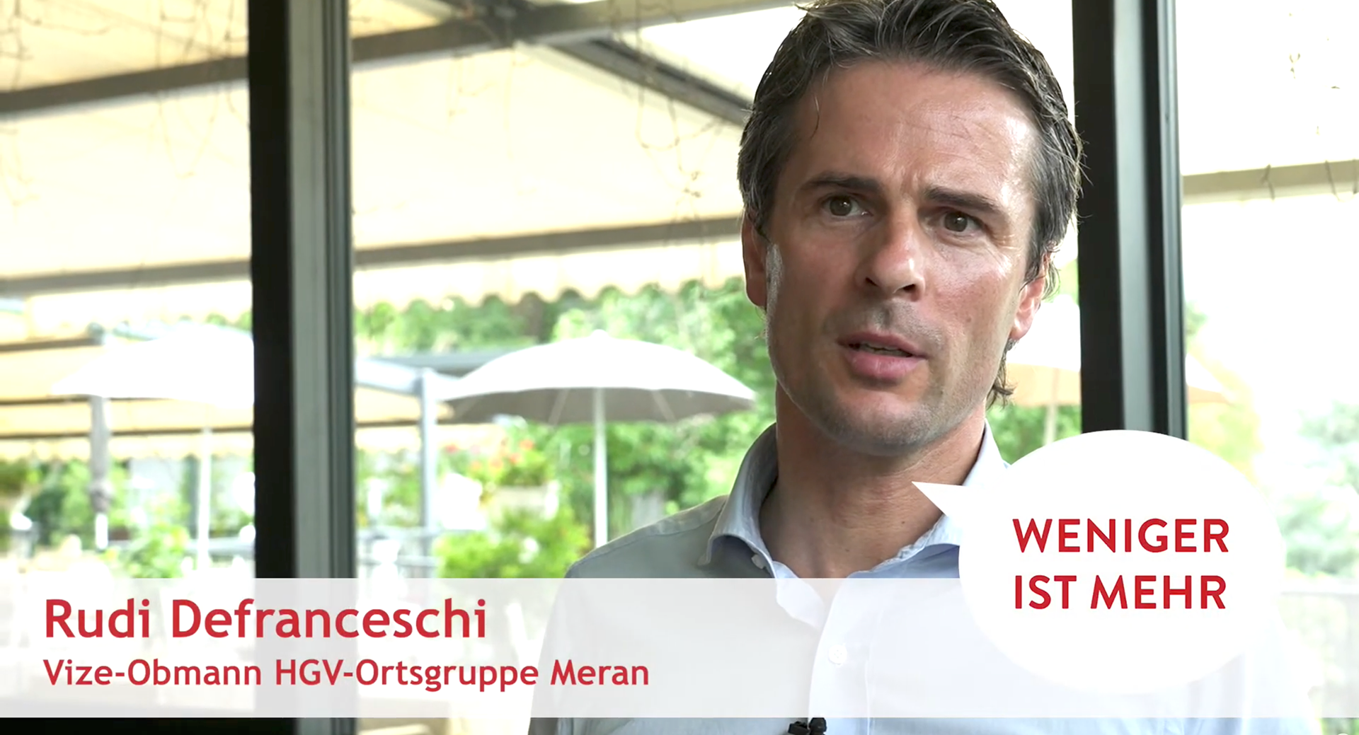 Screenshot from the interview with Rudi Defranceschi 