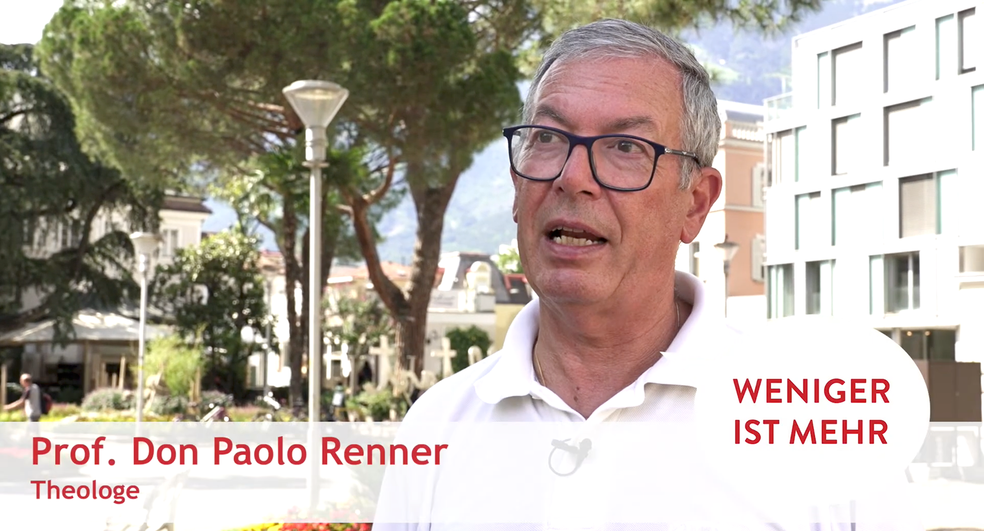 Screenshot from the interview with Don Paolo Renner