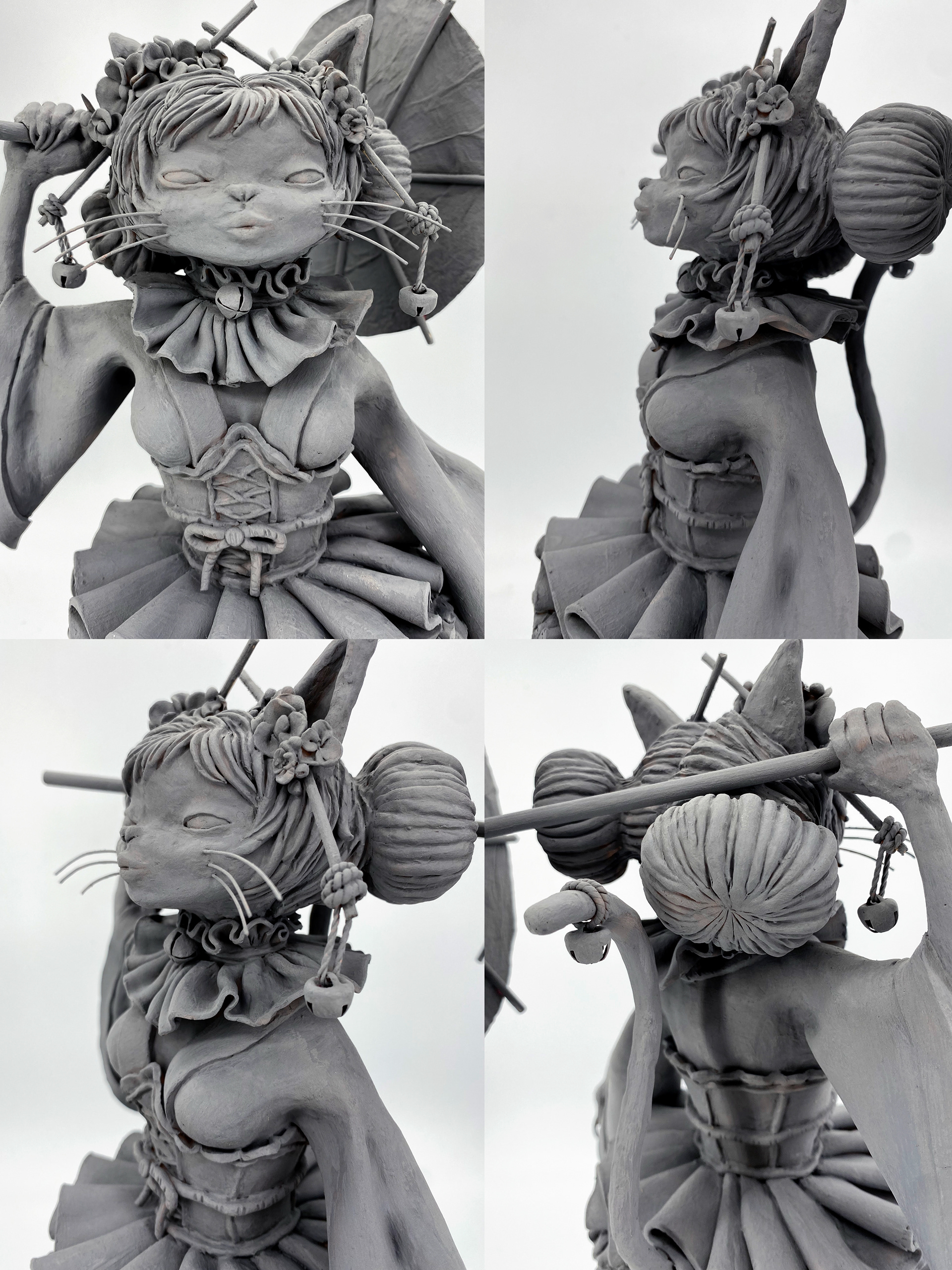 Nezumi Sculpt Close-Up ; Mix Media 2022
