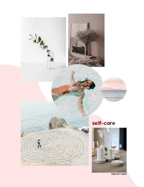 Self-care mood board