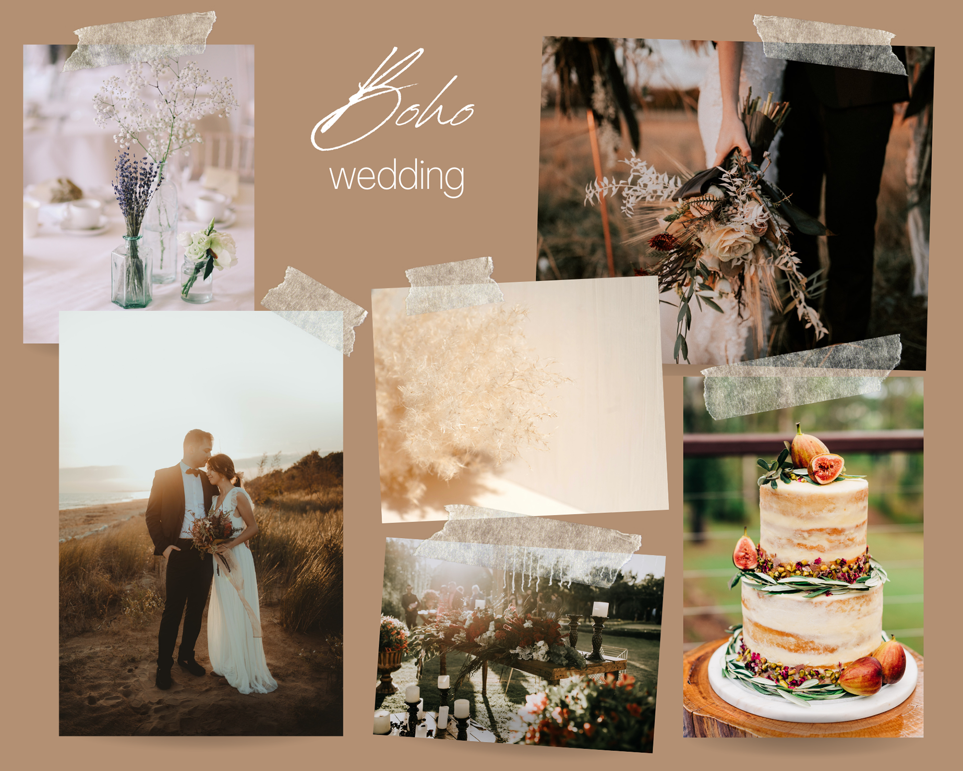 Mood board. Photos from Unsplash.