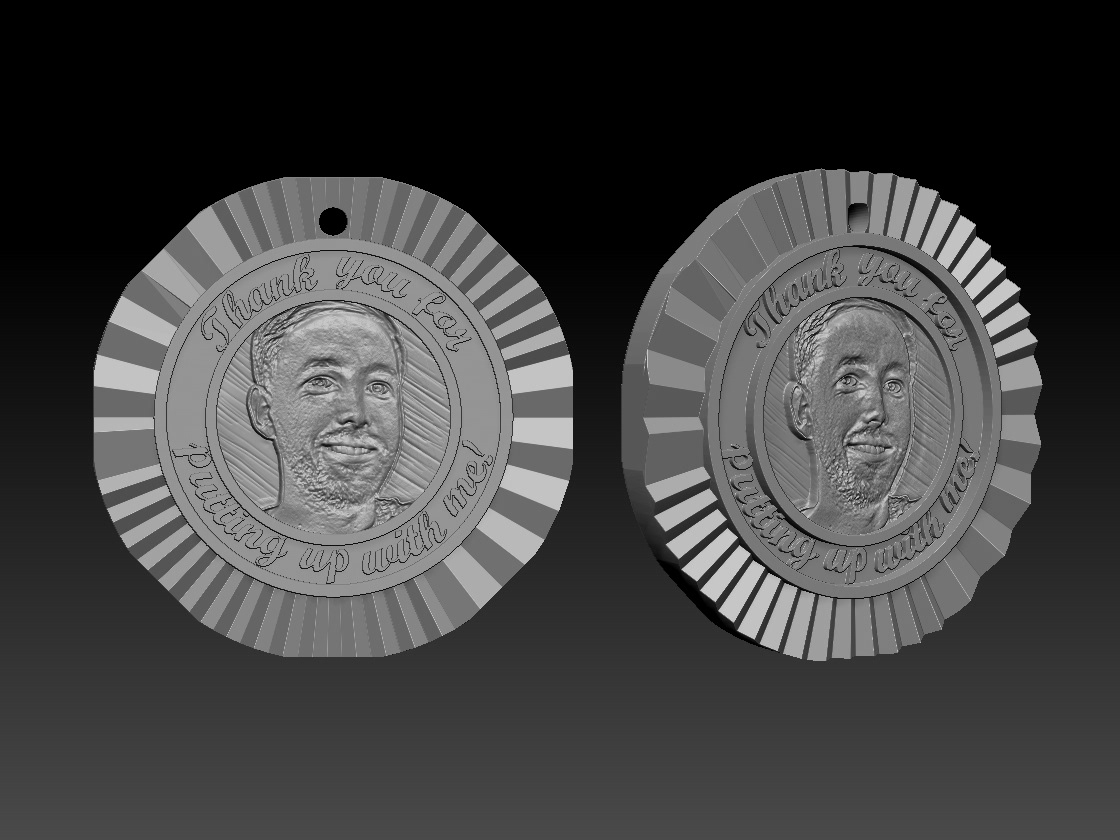 Medal 3D relief