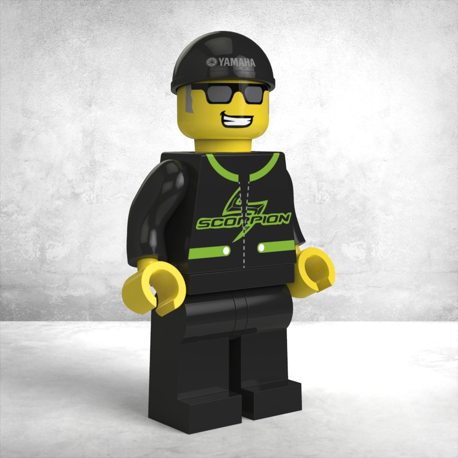 Legoman Biker | Graphic Design Concept, Model & Rendering