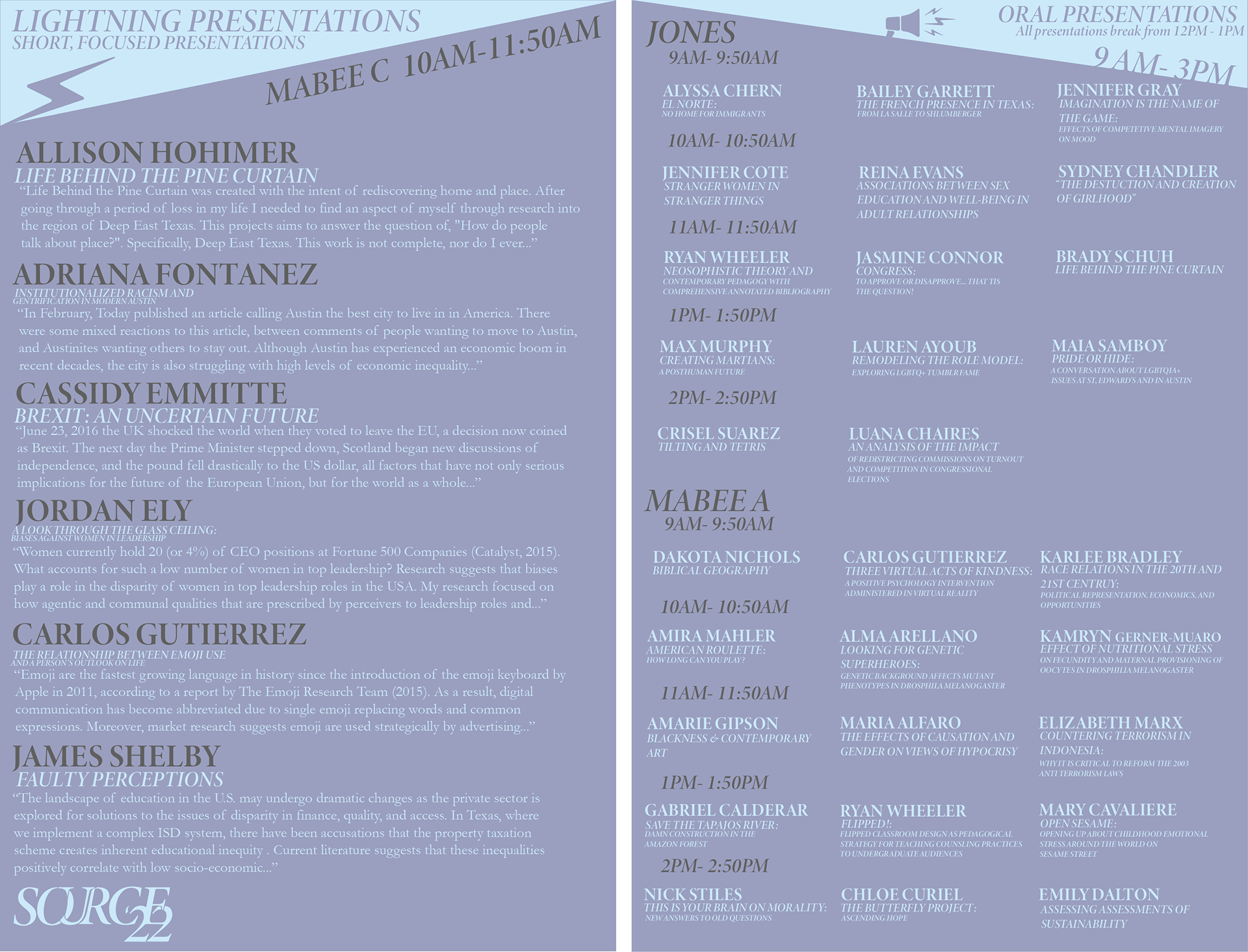 Program Pamphlet Page 2 & 3