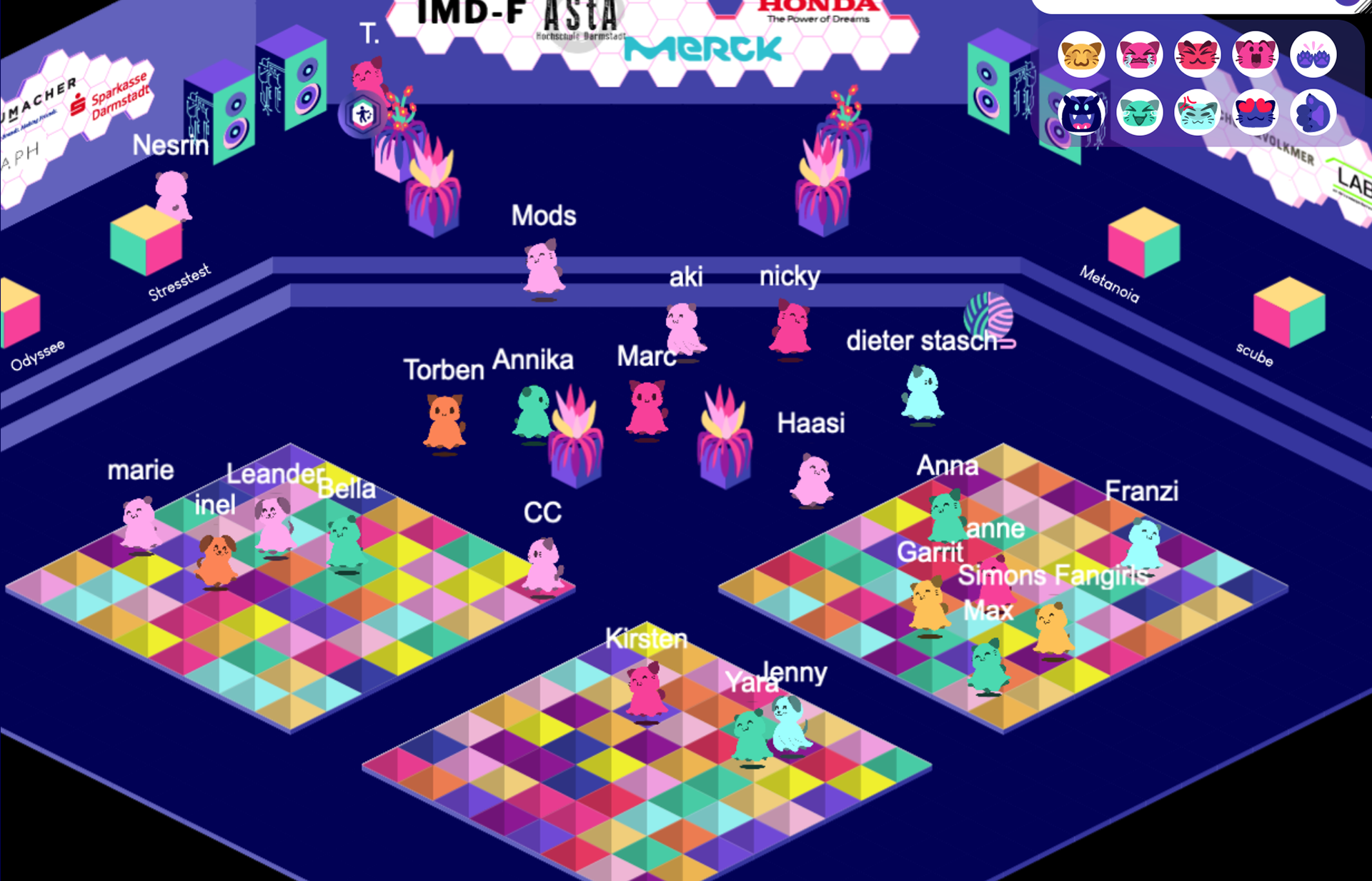 isometric stage with dance floor