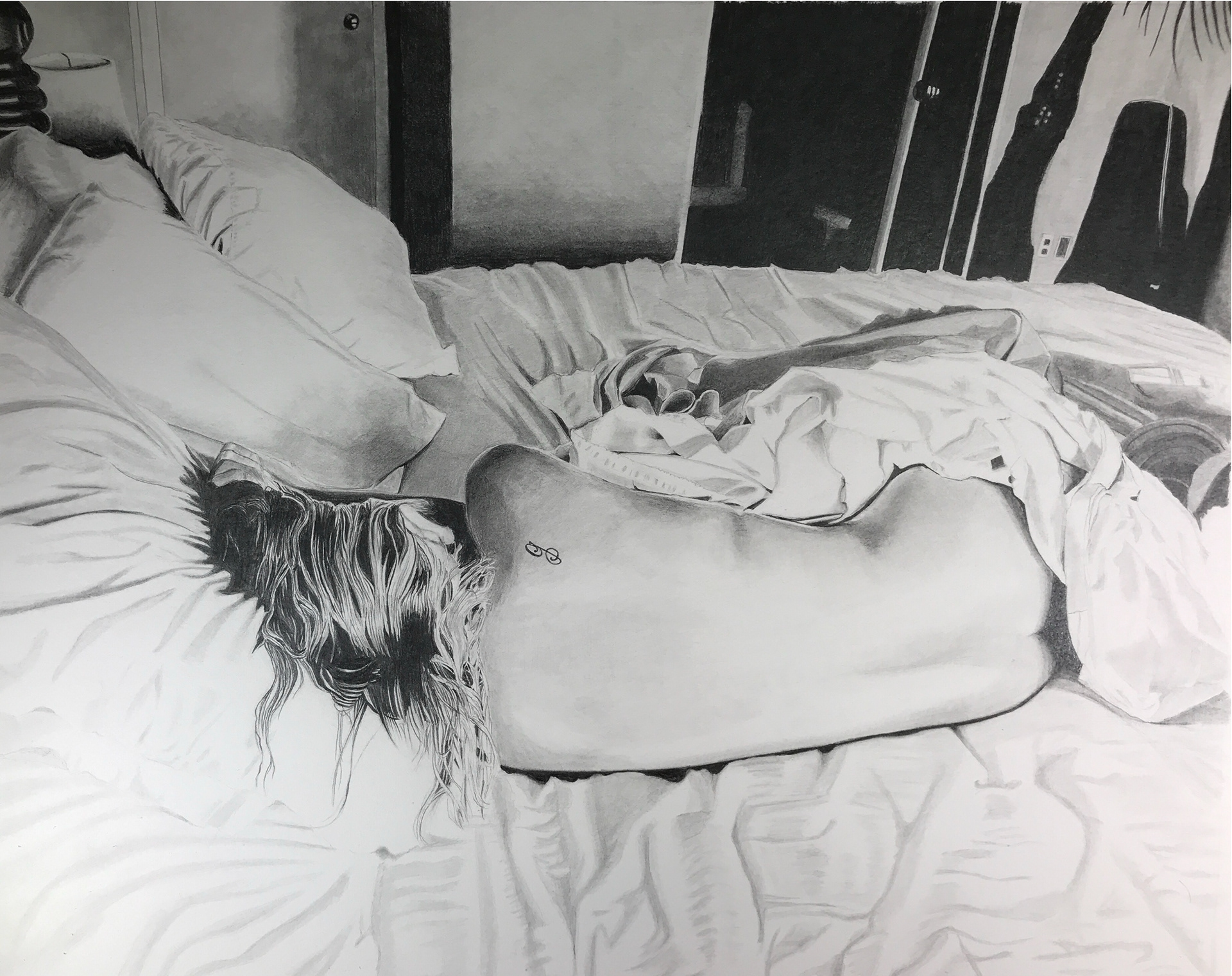 “Kim” Graphite, 20” x 16” 2017