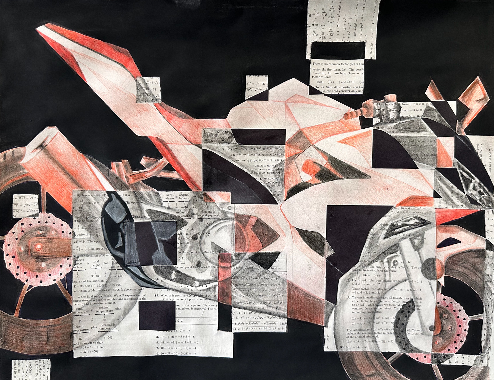 🖼 Drawing I — Shape, Negative Space & Unity 🎨 Collage on paper 🧠 Translation of musical structure into abstract shape relationships emphasizing unity and spatial balance. 🎵 Musical cross-modal prompt