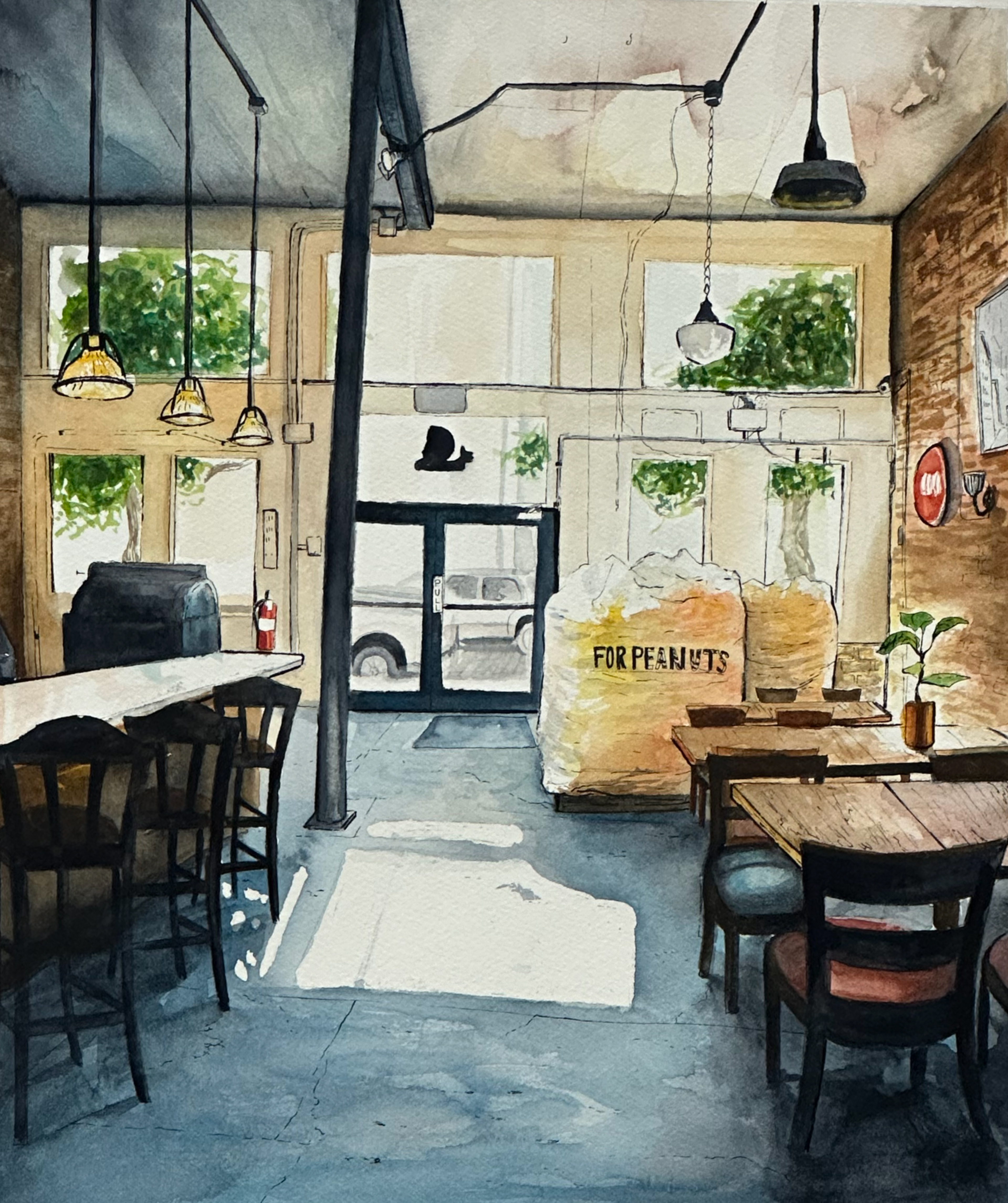 🖼 Painting II — “Prospectus” 🎨 Watercolor 🧠 Representational mastery demonstrating spatial hierarchy of form.