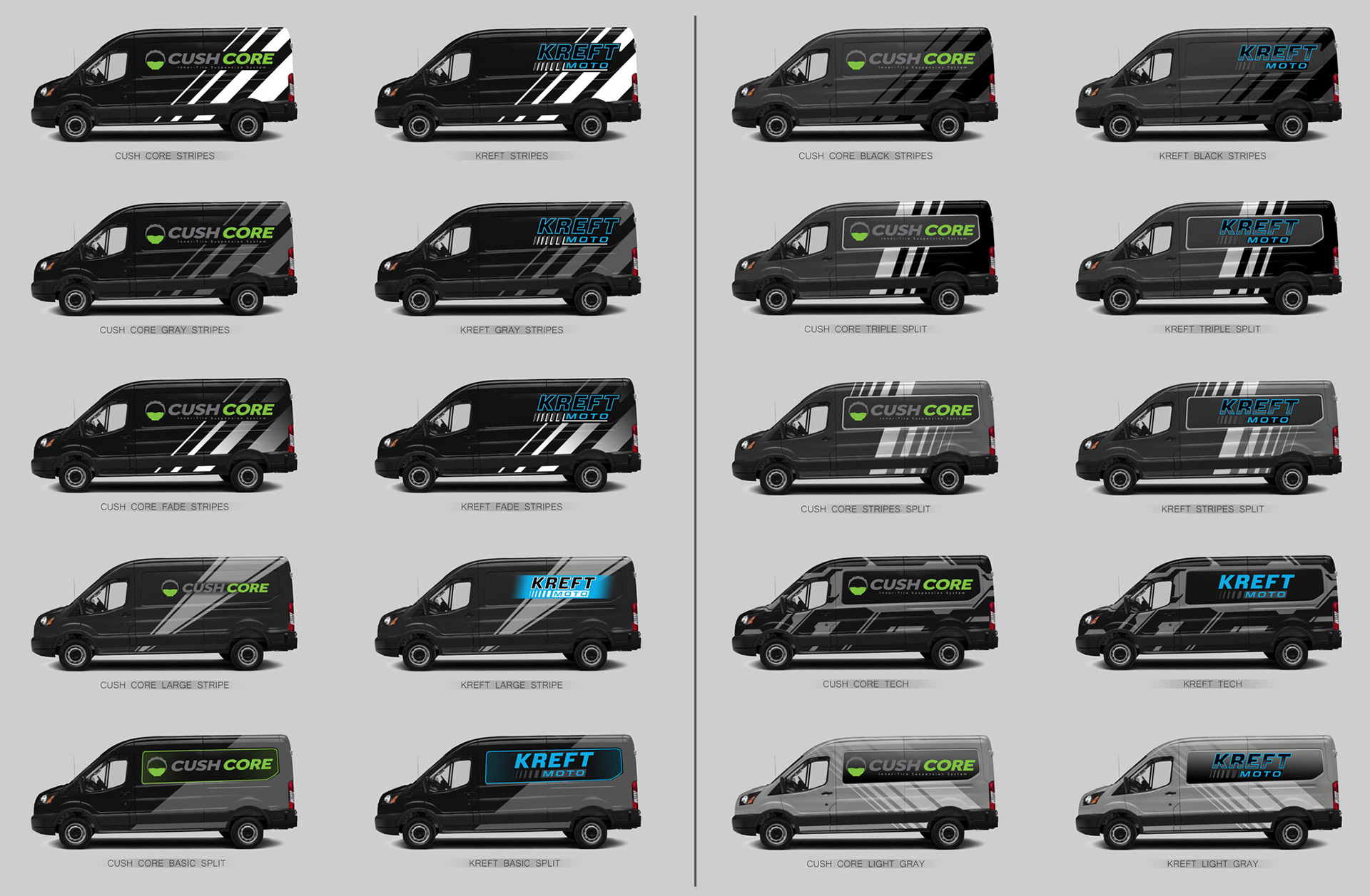 Kreft Moto | Cush Core Vinyl Van Wrap Concepts