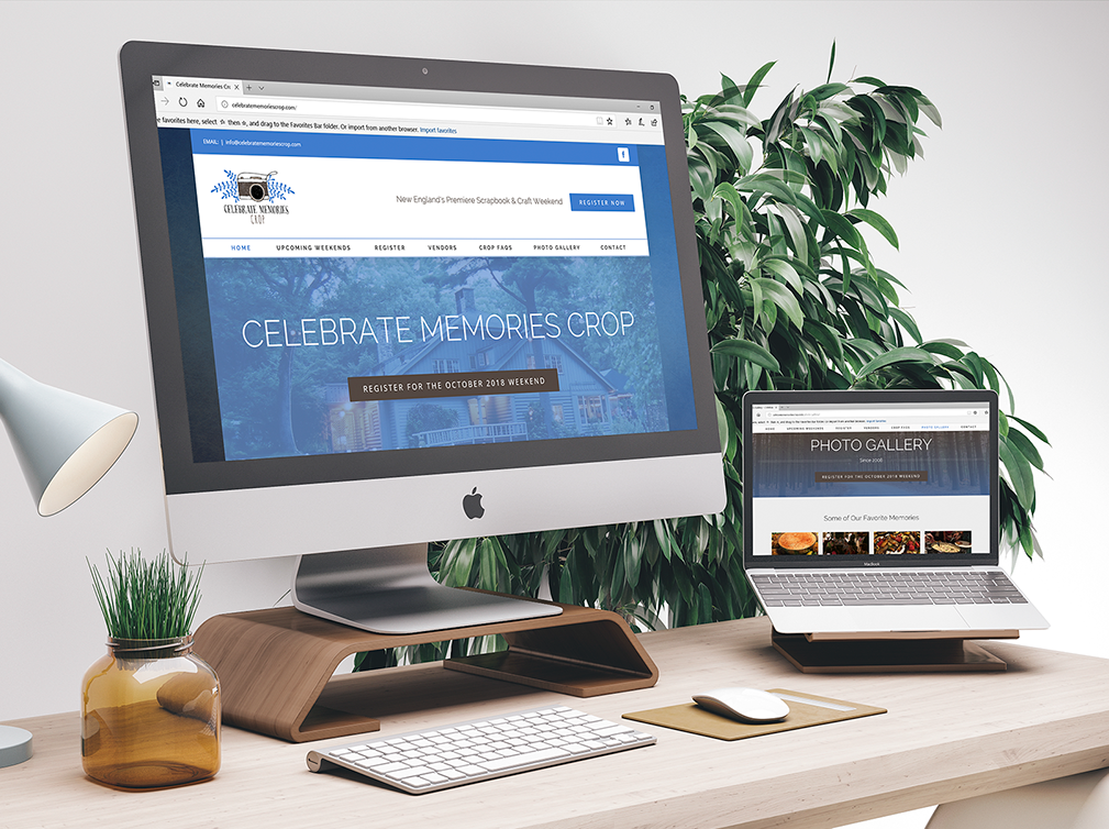 Celebrate Memories Crop - Event Website + eCommerce