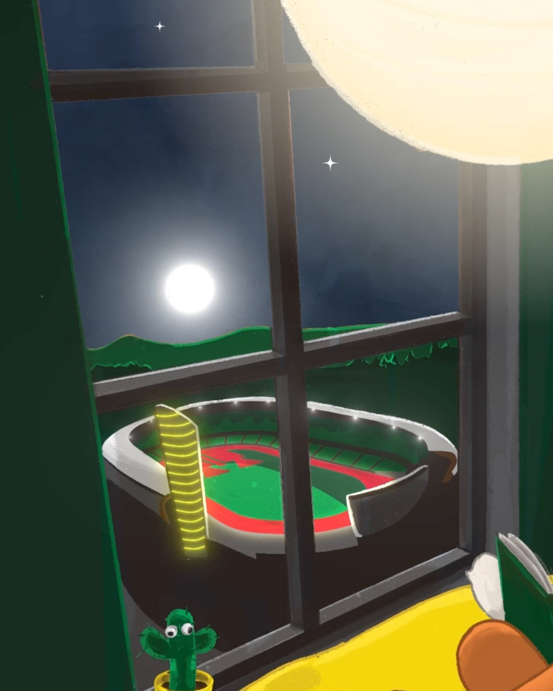 Hayward Field all lit up 2