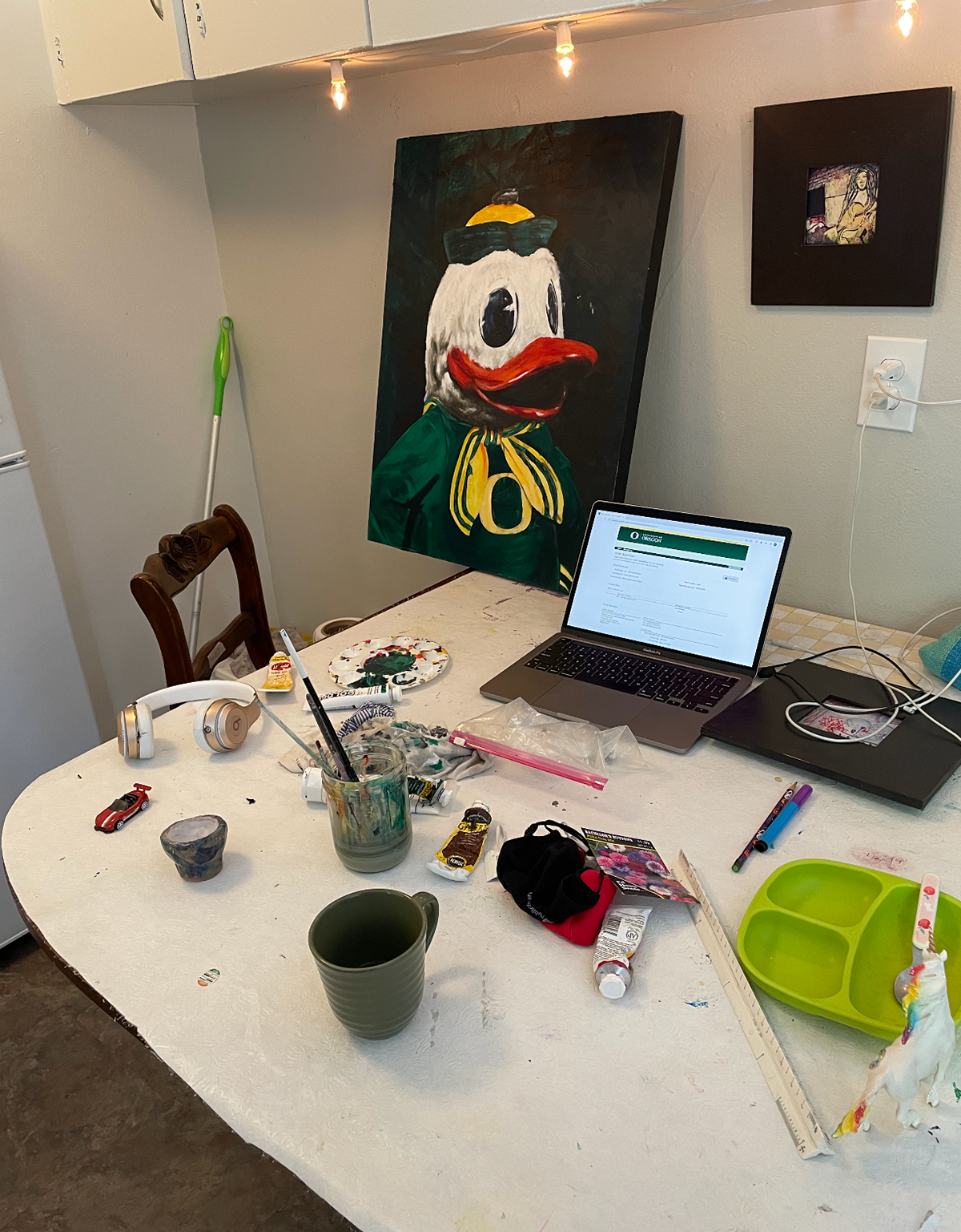 A Tuesday at work (that back wall still has a little paint on it)