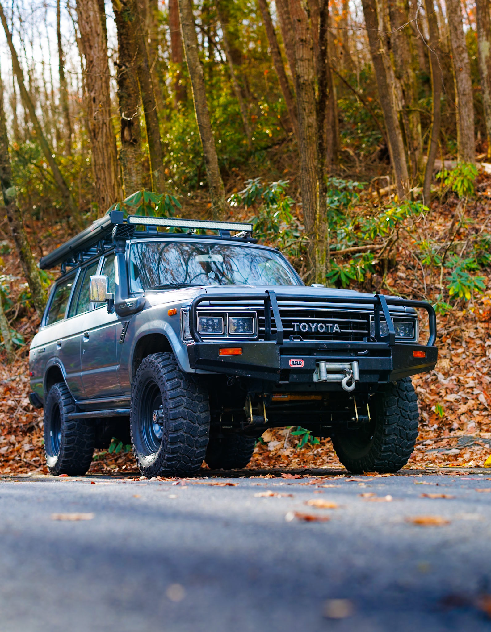 Really clean 60 Series Toyota Land Cruiser seen at the Babcock State Park Mill