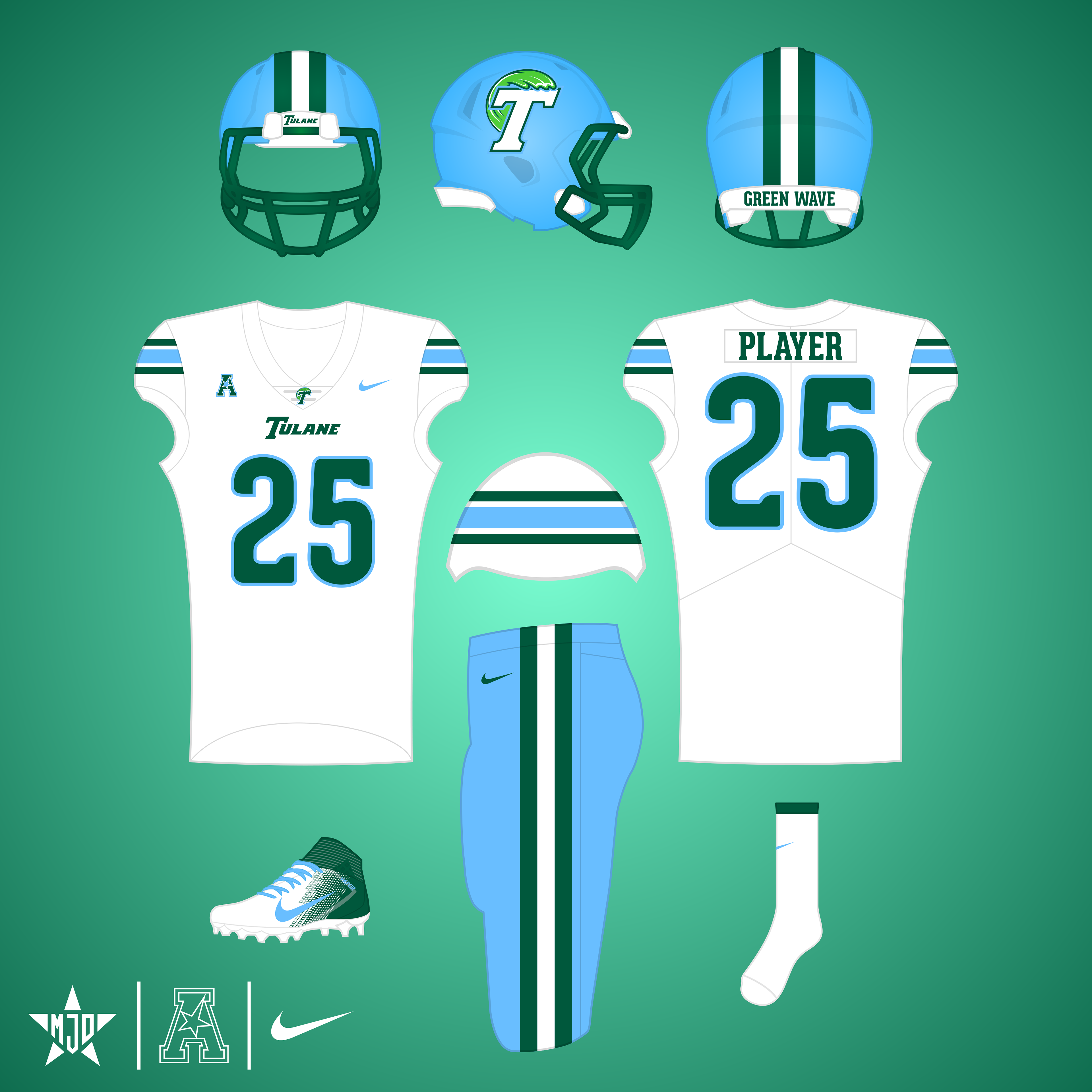 Tulane Green Wave Away