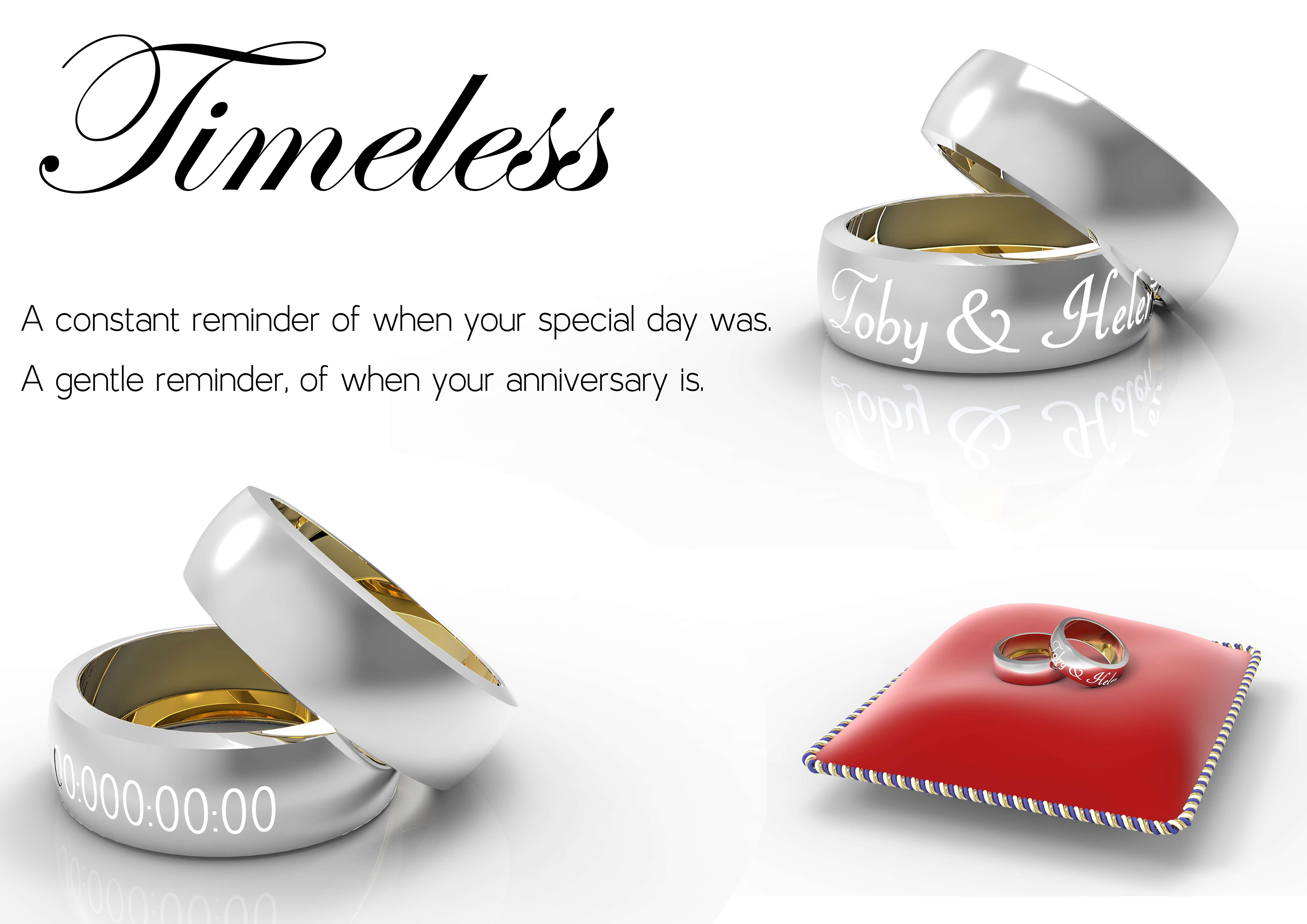 Timeless - Digital Stopwatch Wedding Ring