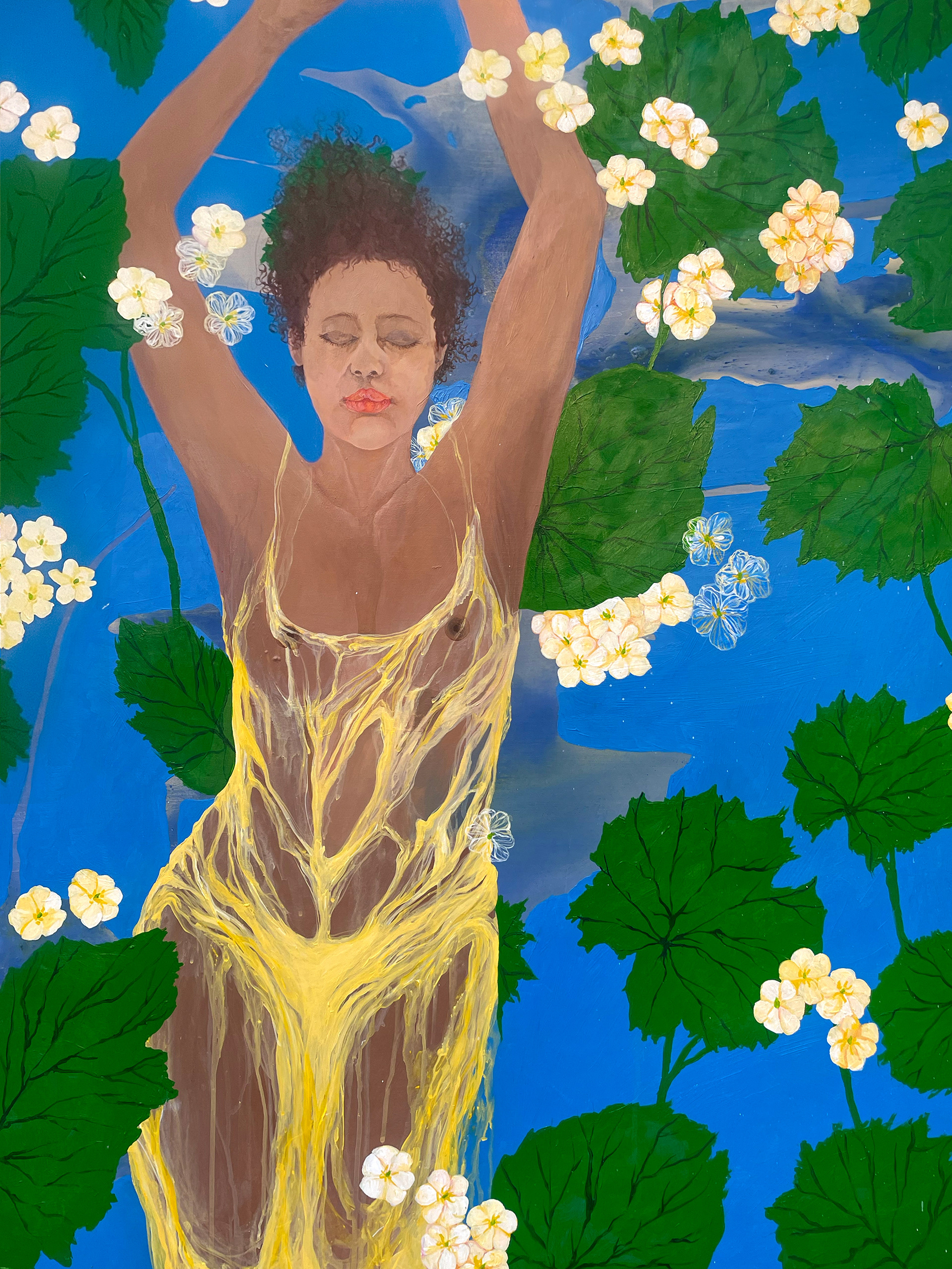 Bliss , Acrylic on wood, 36" x 48", 2024