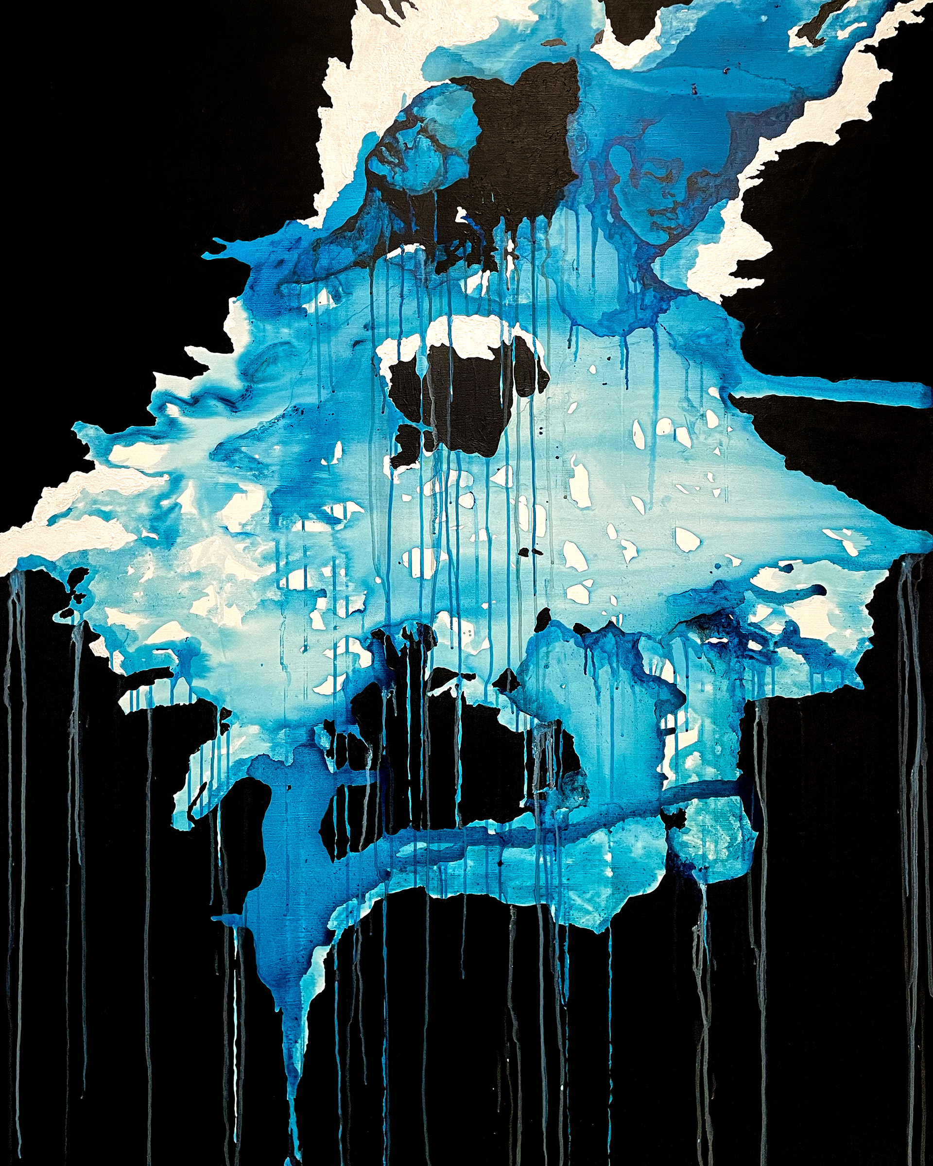 Blackswan's ballad, Acrylic on canvas, 48" x 60", 2024 