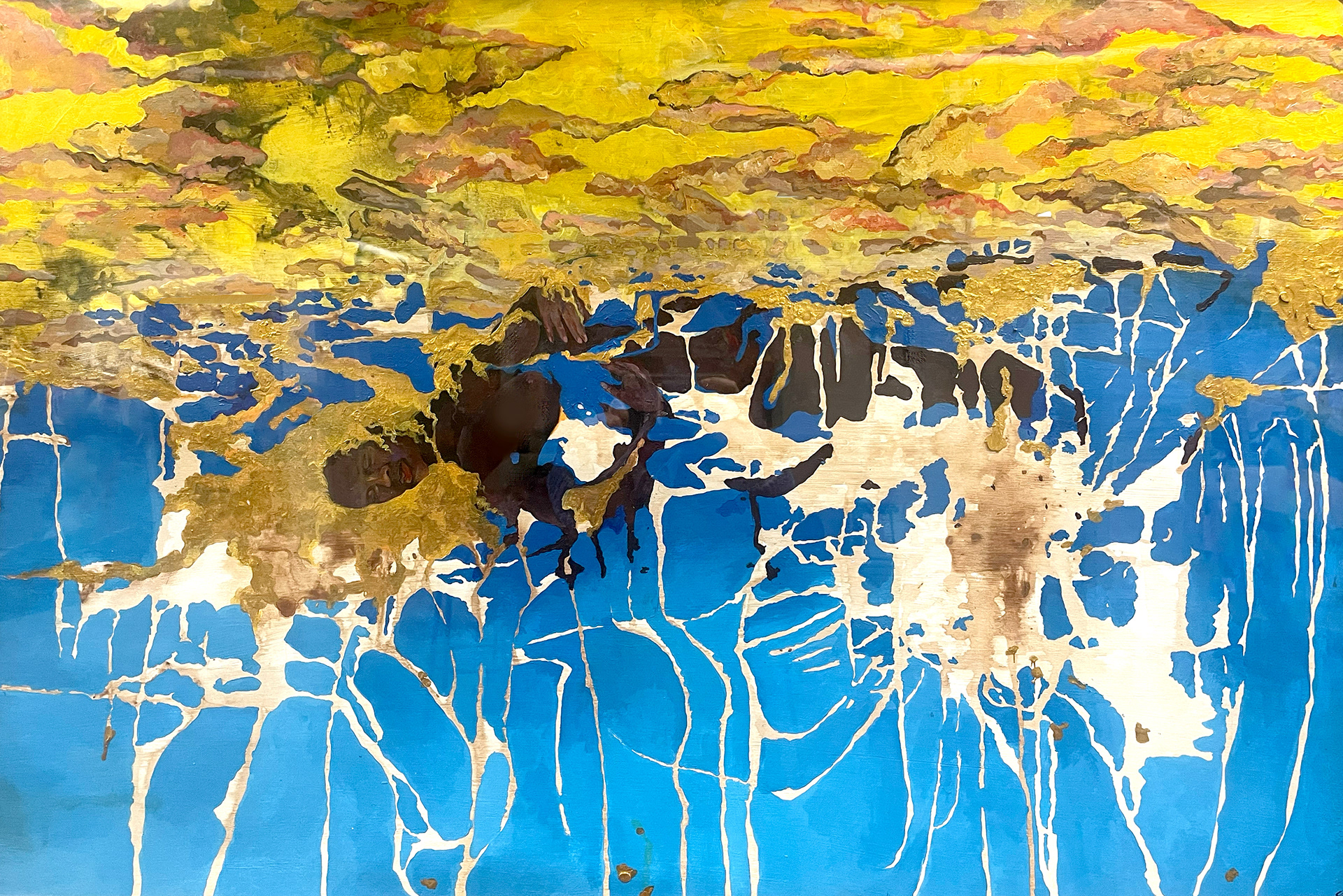 Rememberance, Acylic on paper, 18" x 24"