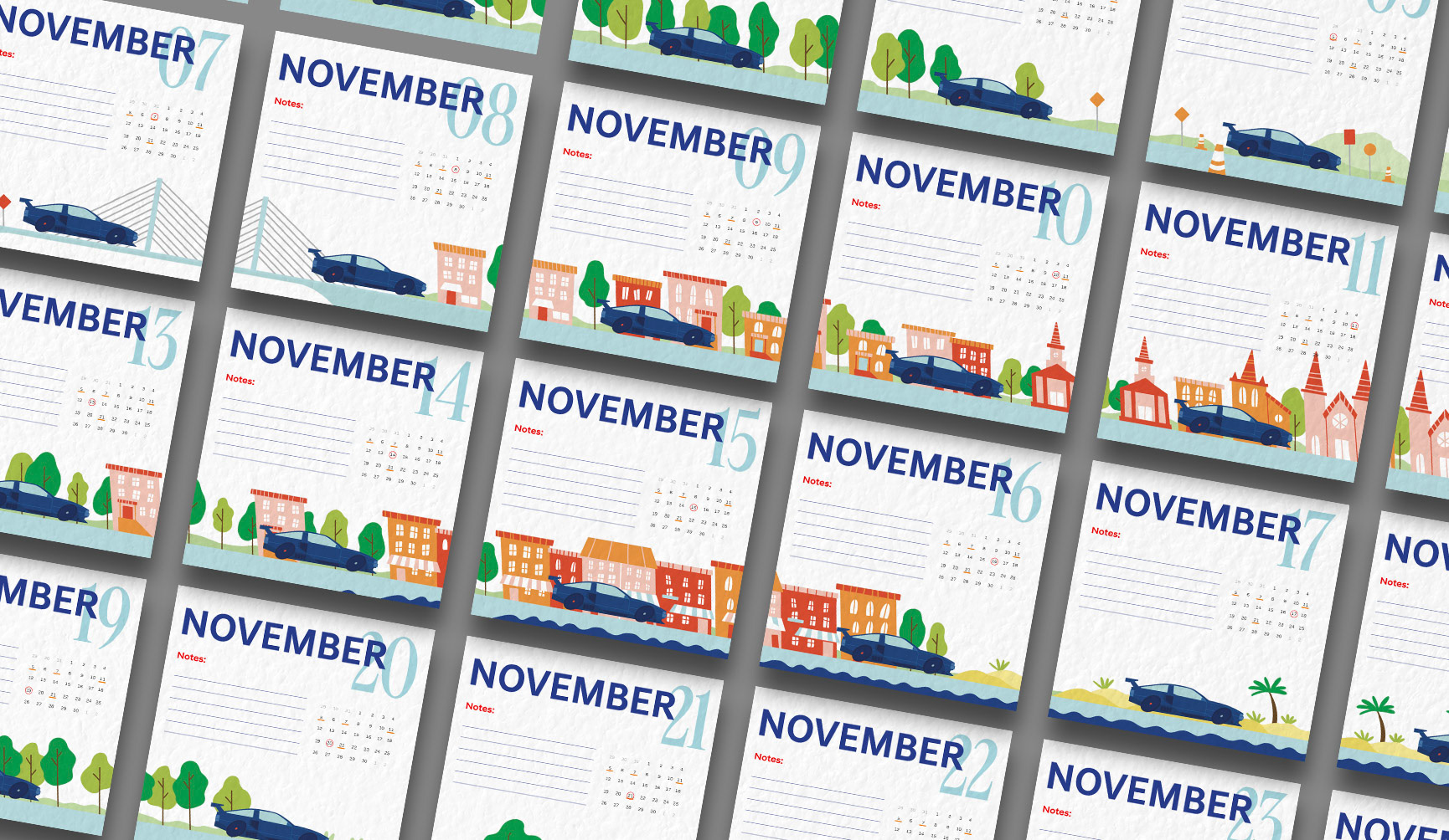 Desk calendar flip book