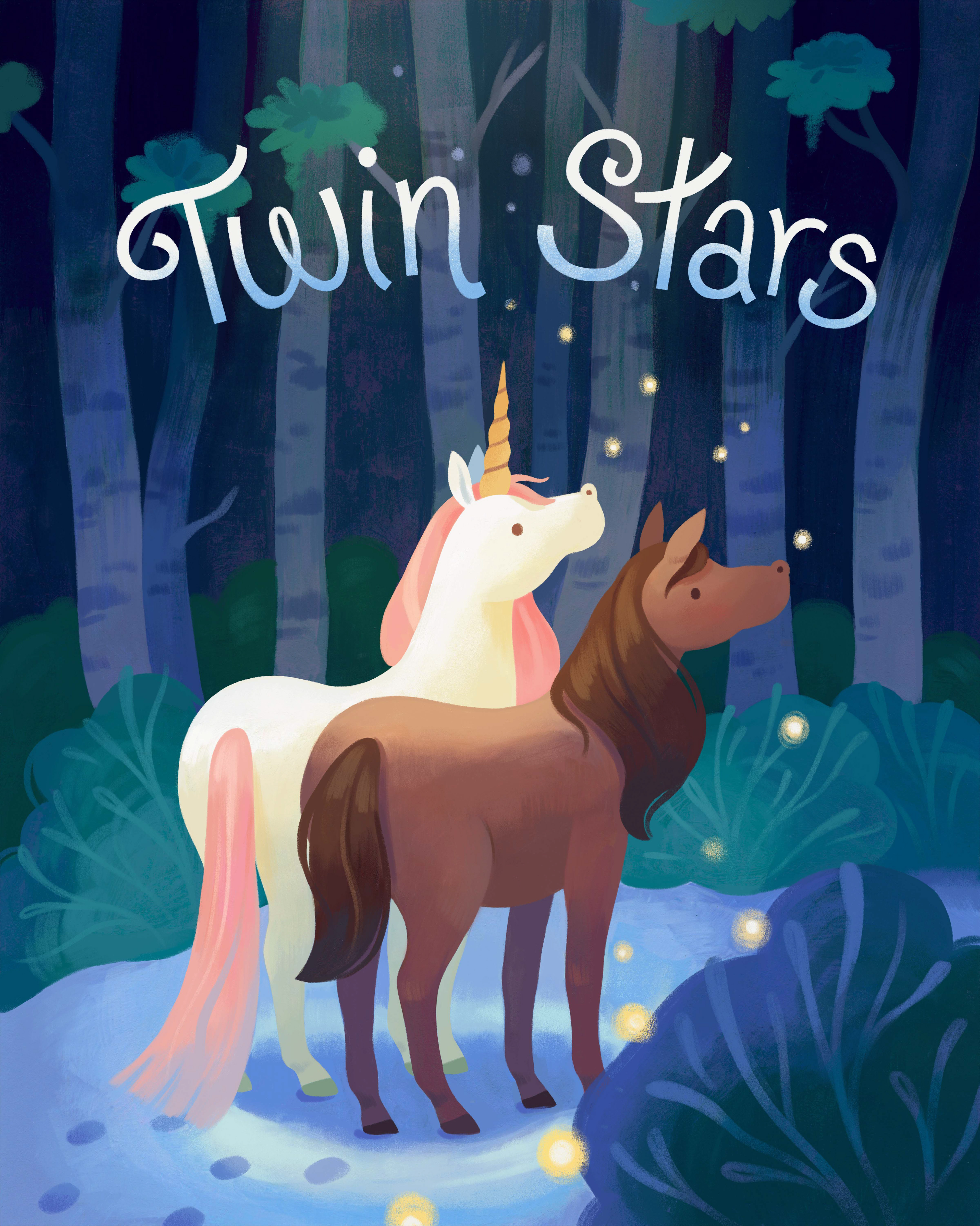 Mock Children's Book; Acryla gouache, Procreate, Photoshop, 2025