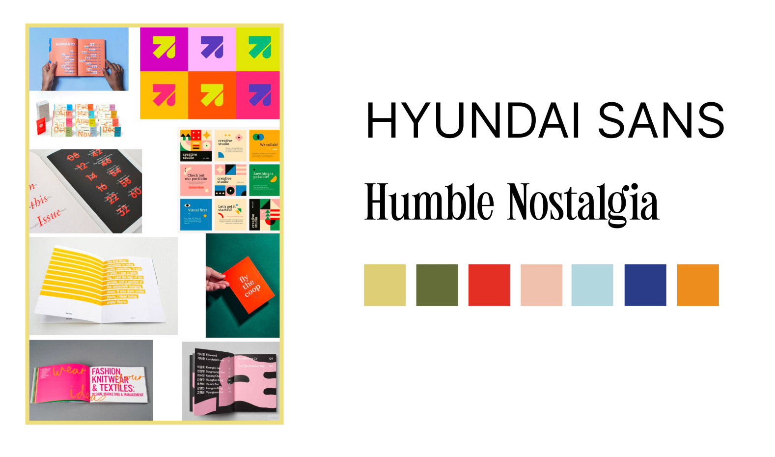 Moodboard, Type, and Color Choices