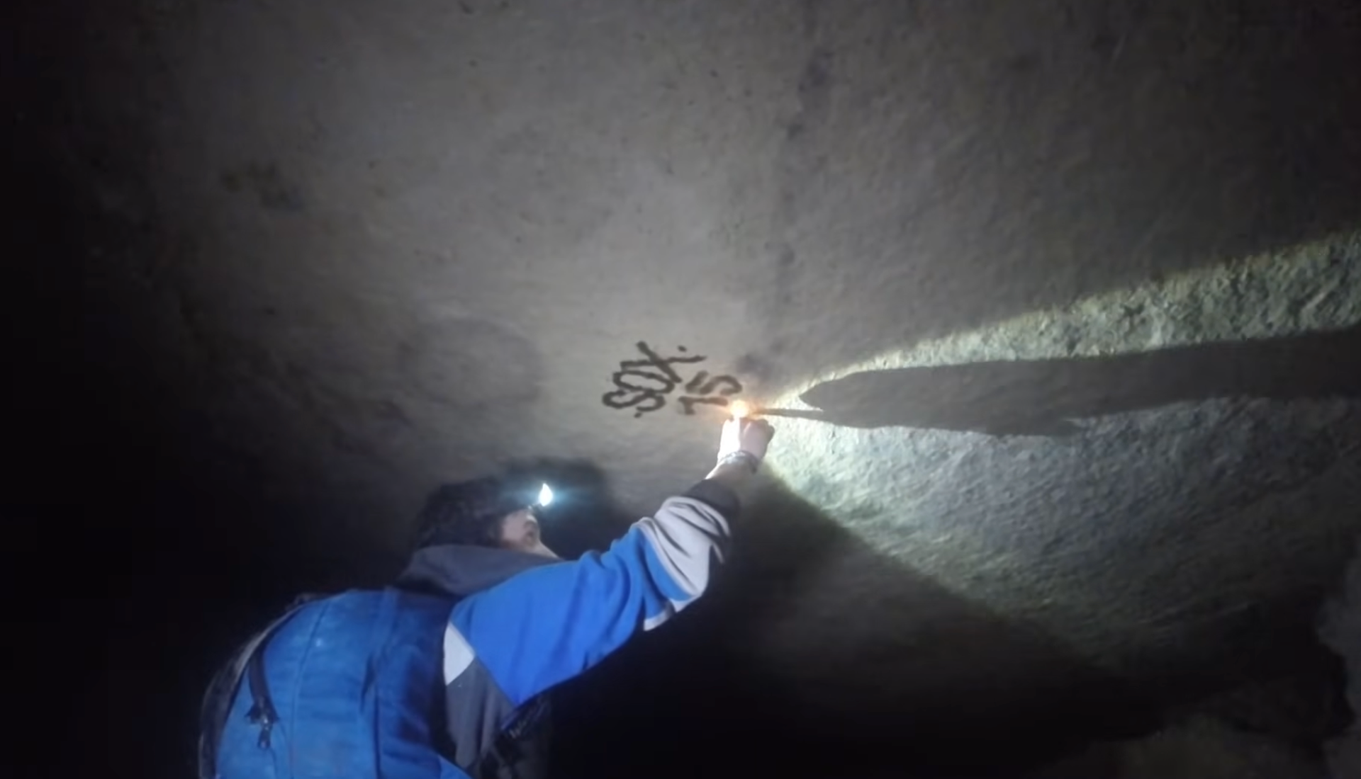 Tagging at Paris catacombs 