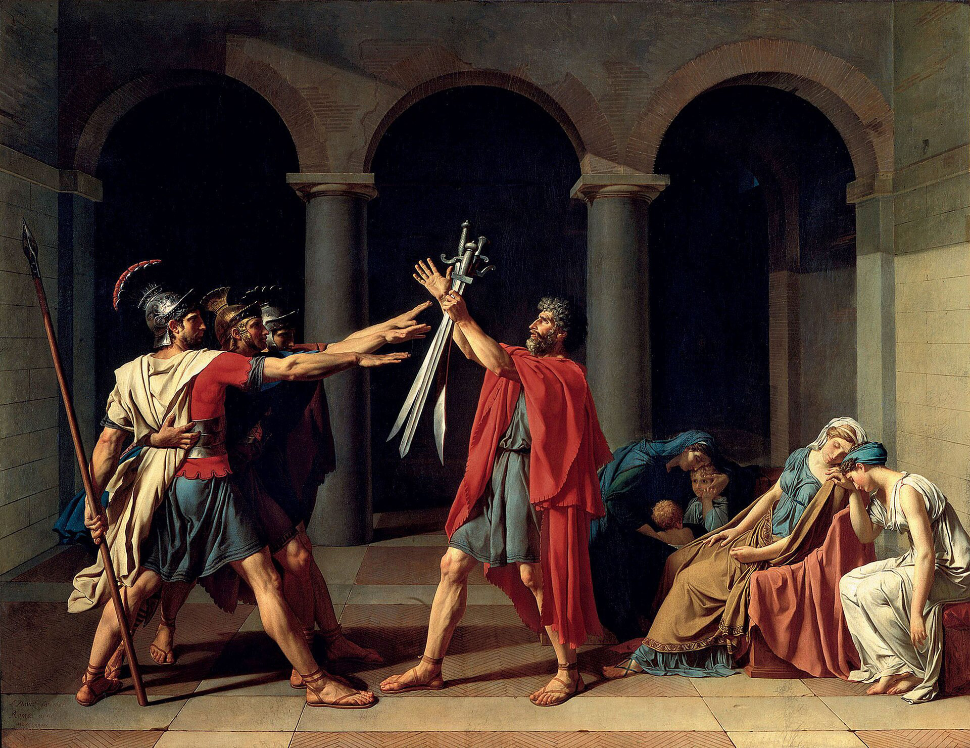 Jacques-Louis David, Le Serment des Horaces, 1784/5