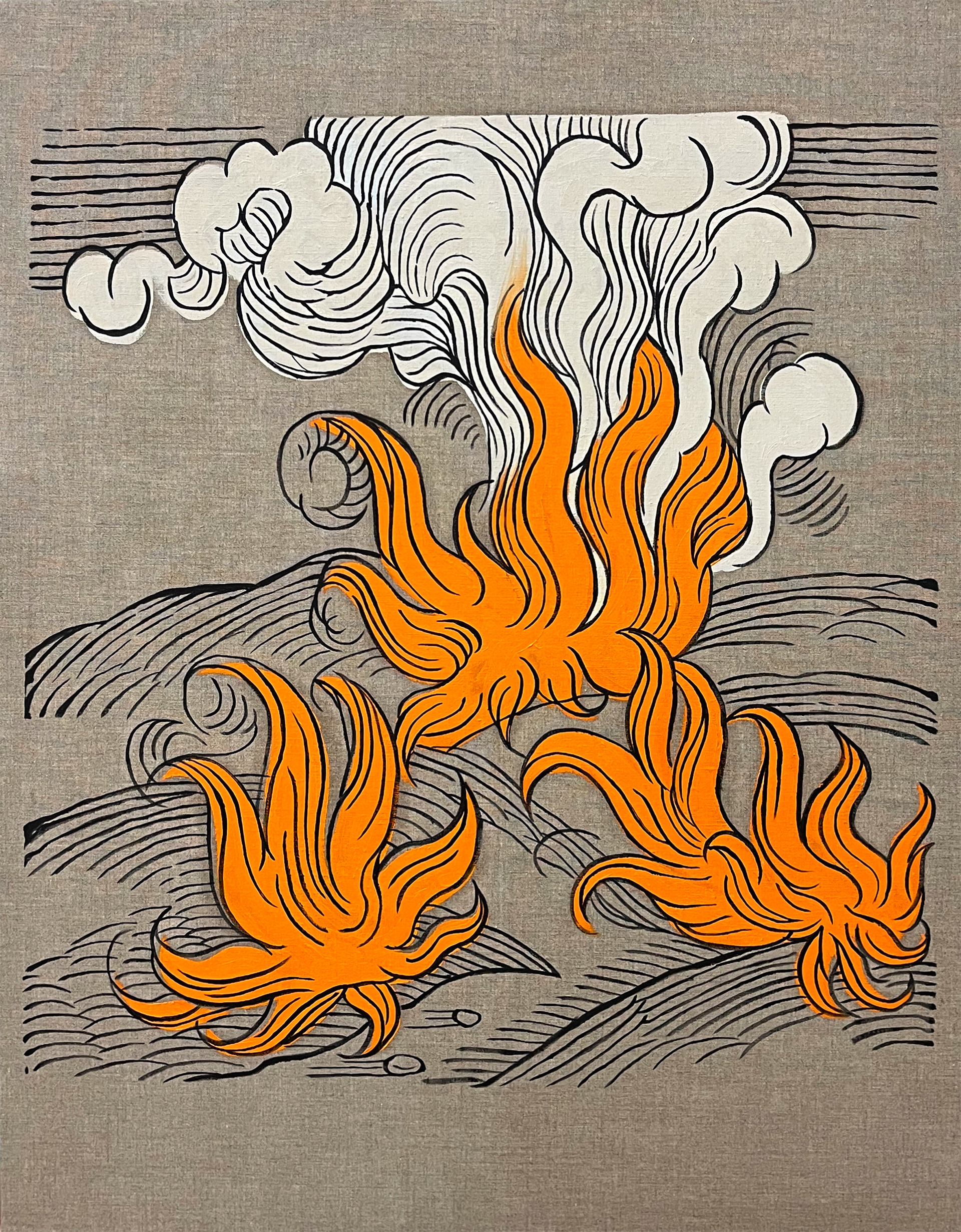 Summer Storm, 100 x 80 cm, Oil on linen, 2022