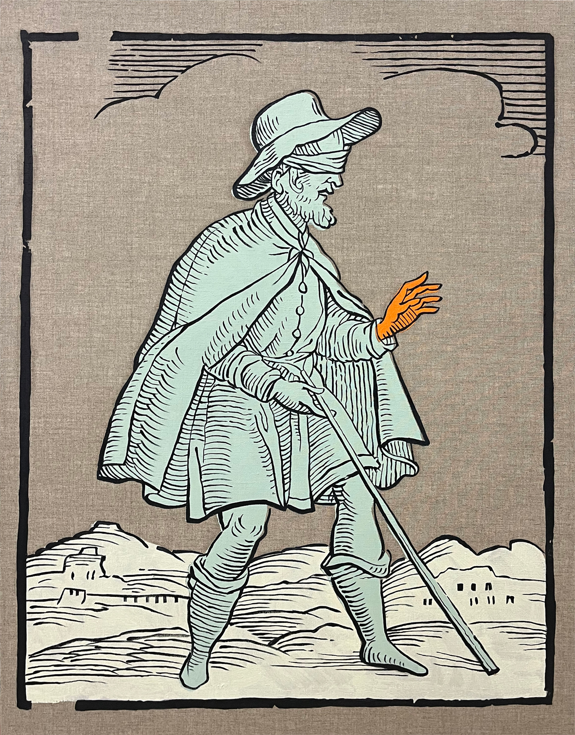 Occidental Martyr, 100 x 80 cm, Oil on linen, 2022