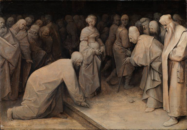 Pieter Bruegel, Christ and the woman taken in adultery, 1565