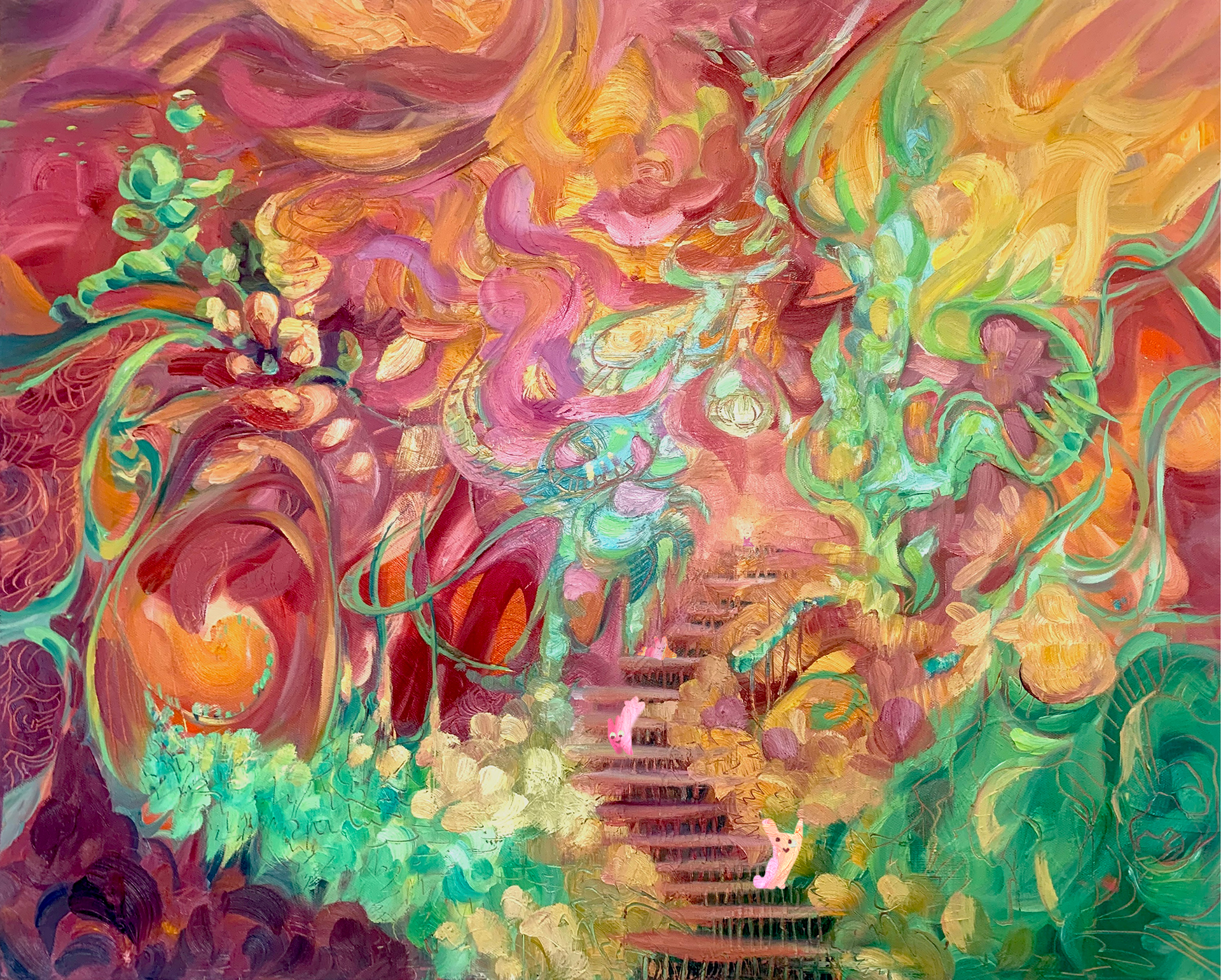 Jasmine, 2025, Oil Painting and Digital