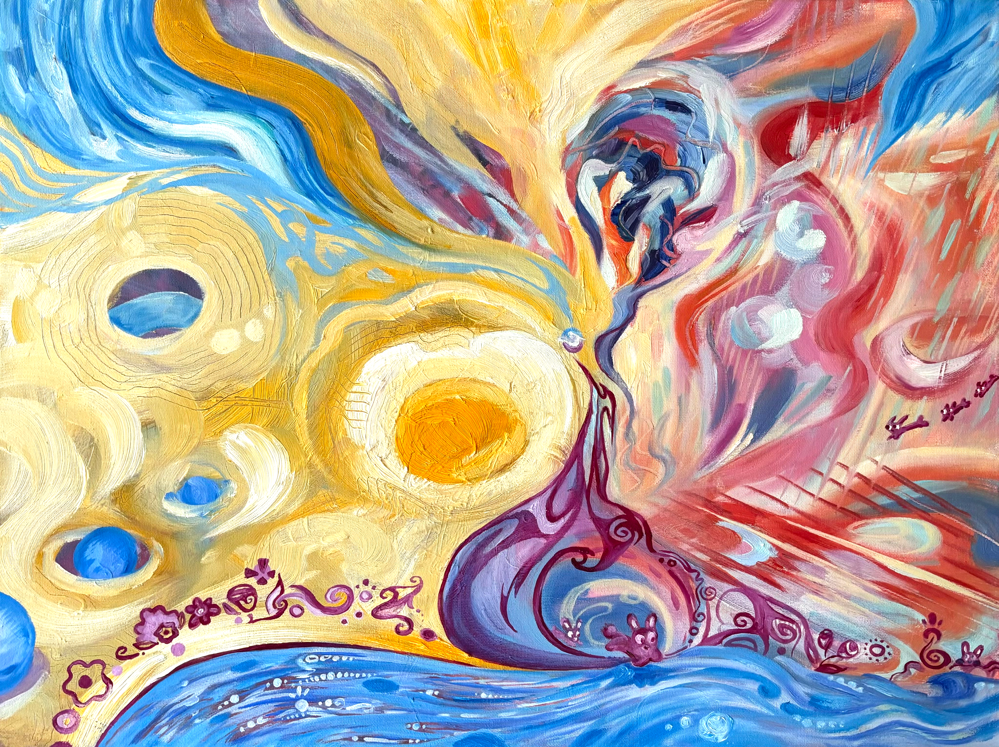 River Swim, 2025, Oil Paint on Canvas