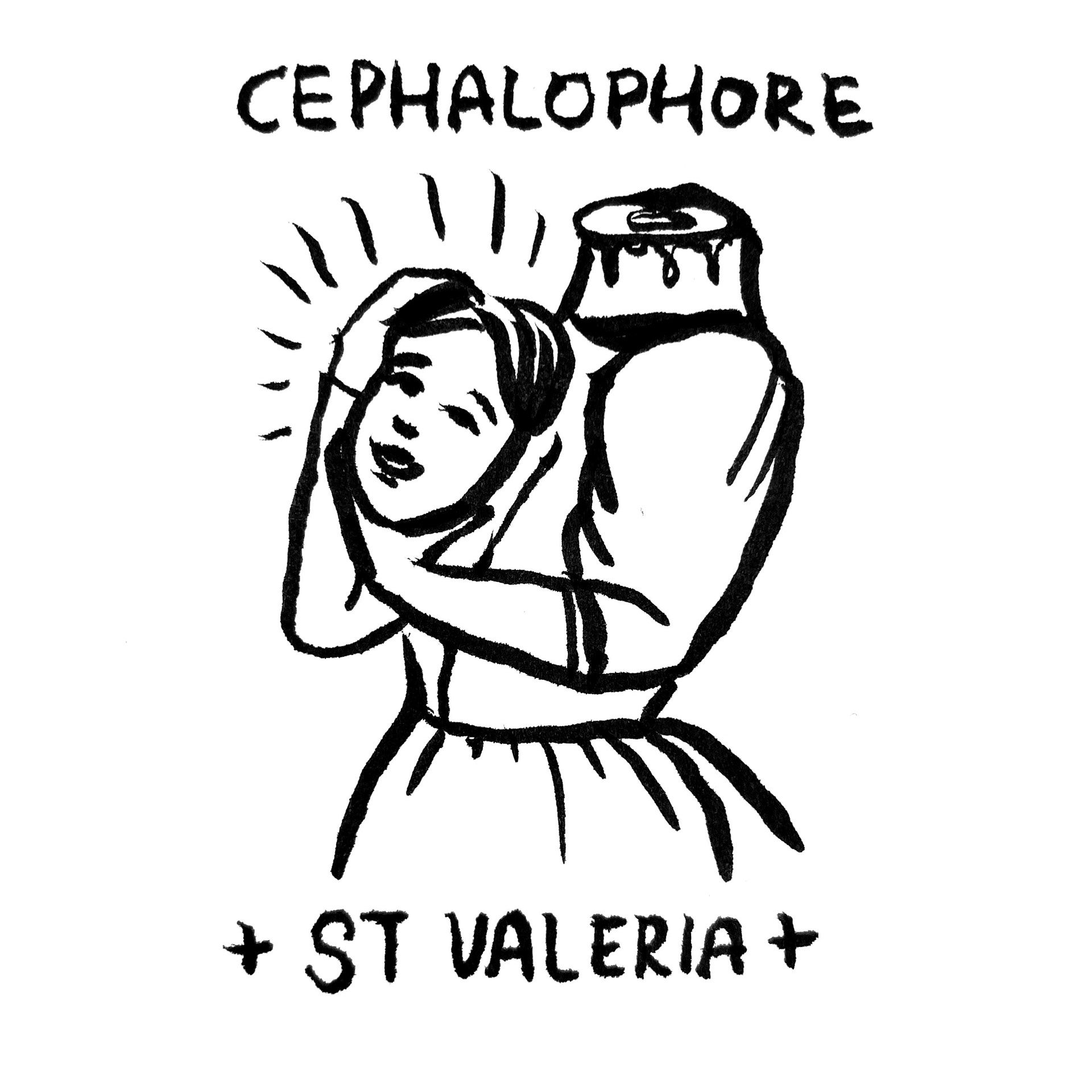 St Valeria, Beheaded - Ink