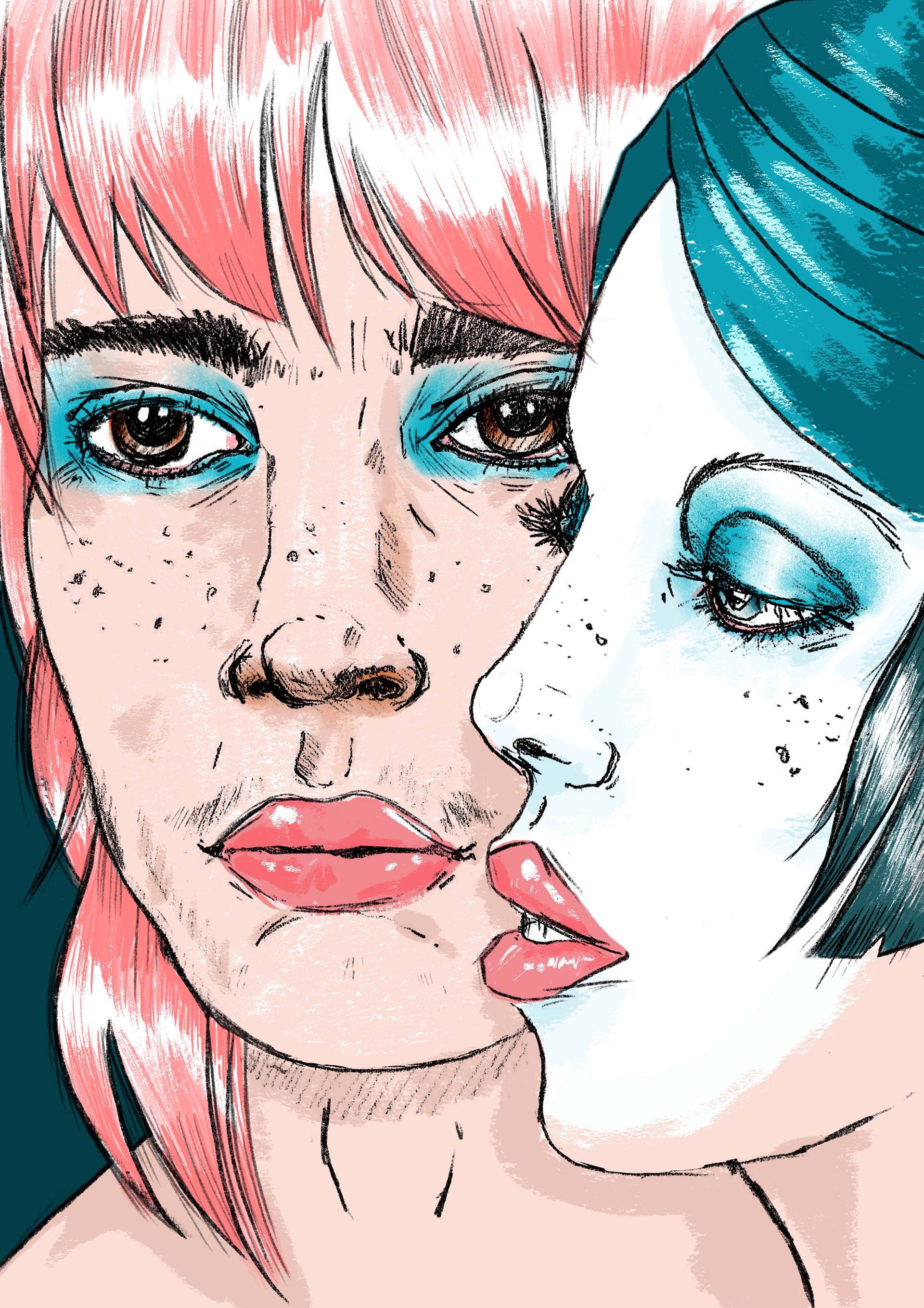 Nick's Gift (Book Cover Design) - pencil, digital colour