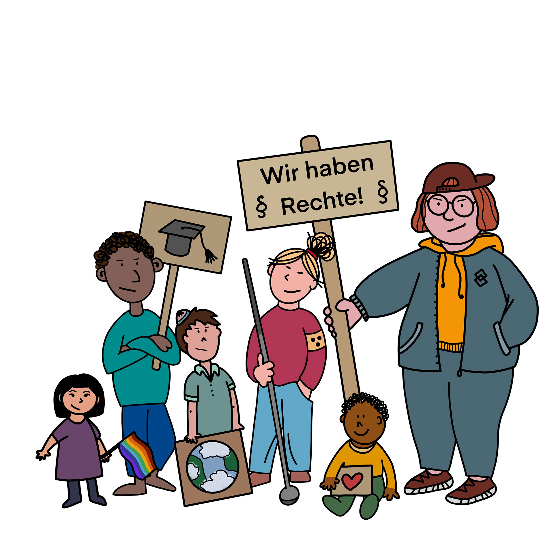 Kinderrechte, Rechte, Demonstration, Protest, Jugendliche, Kinder