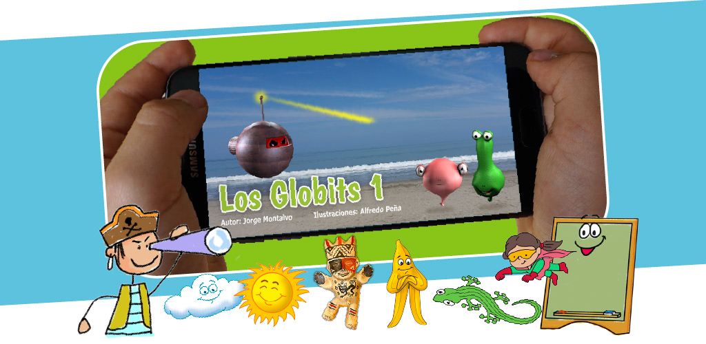 Diseño de banner y portada de cuento. Ilustraciones: Alfredo Peña.
