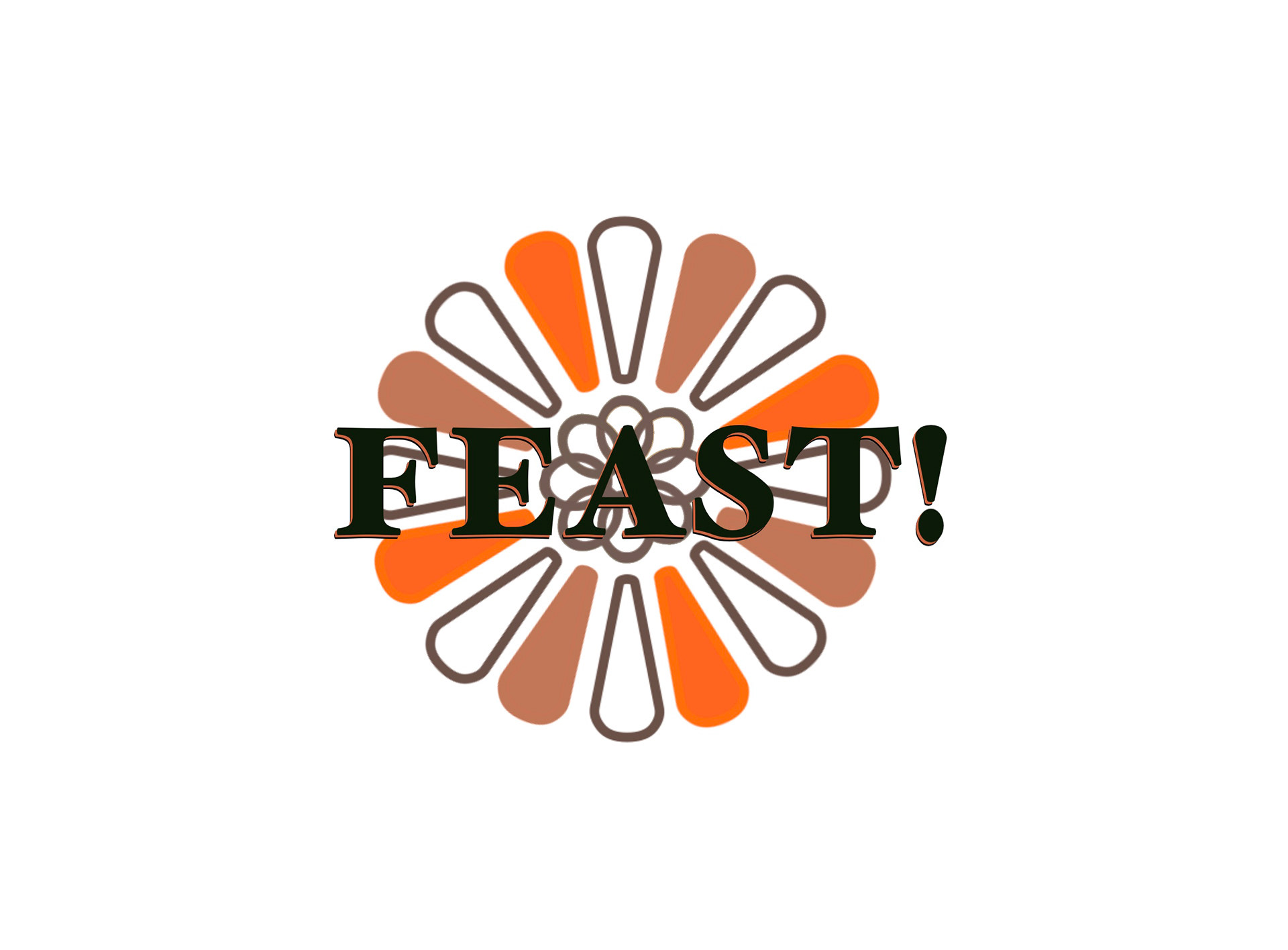 love the colors, but too busy behind type, spoons not clear enough