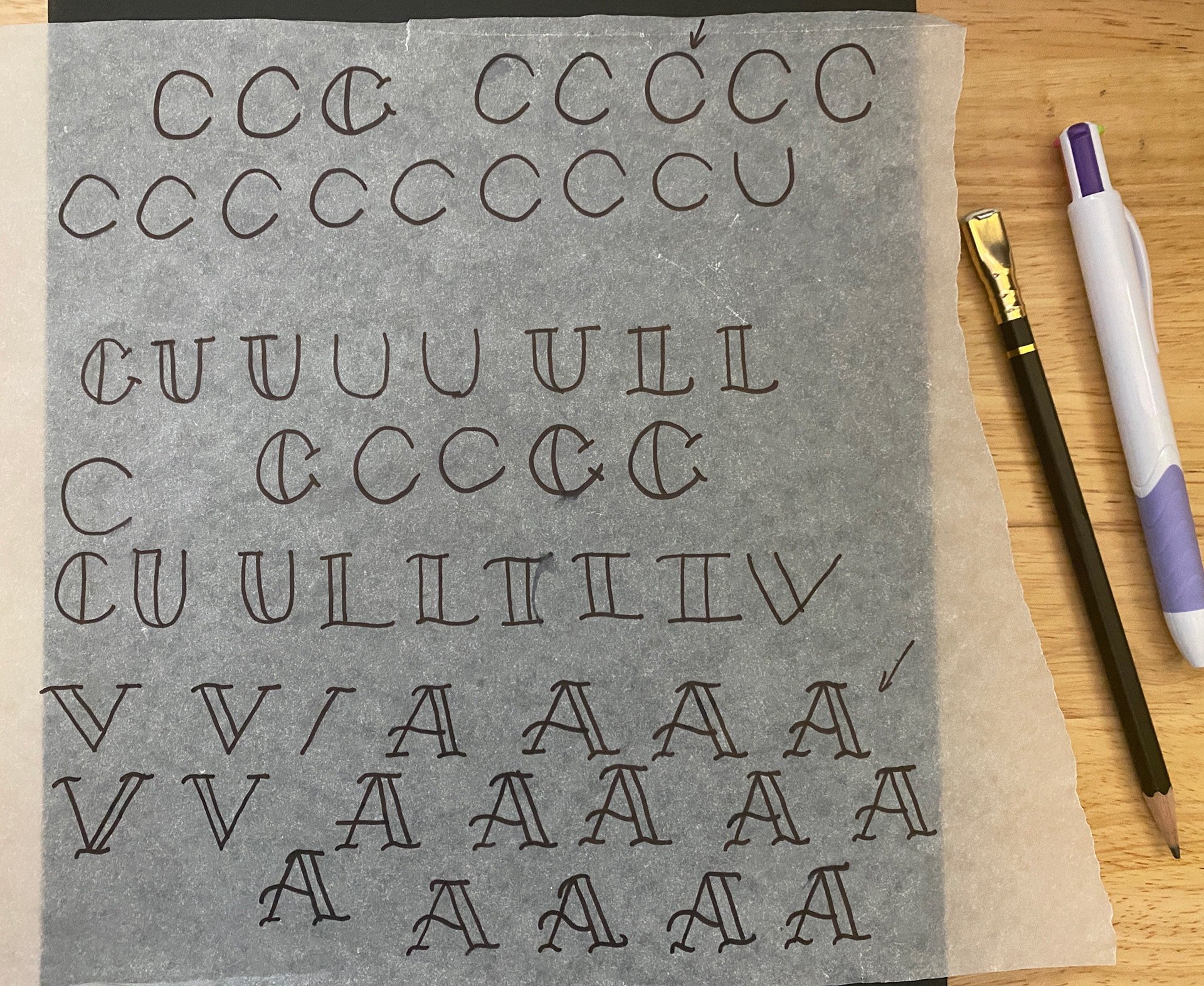 letter sketches