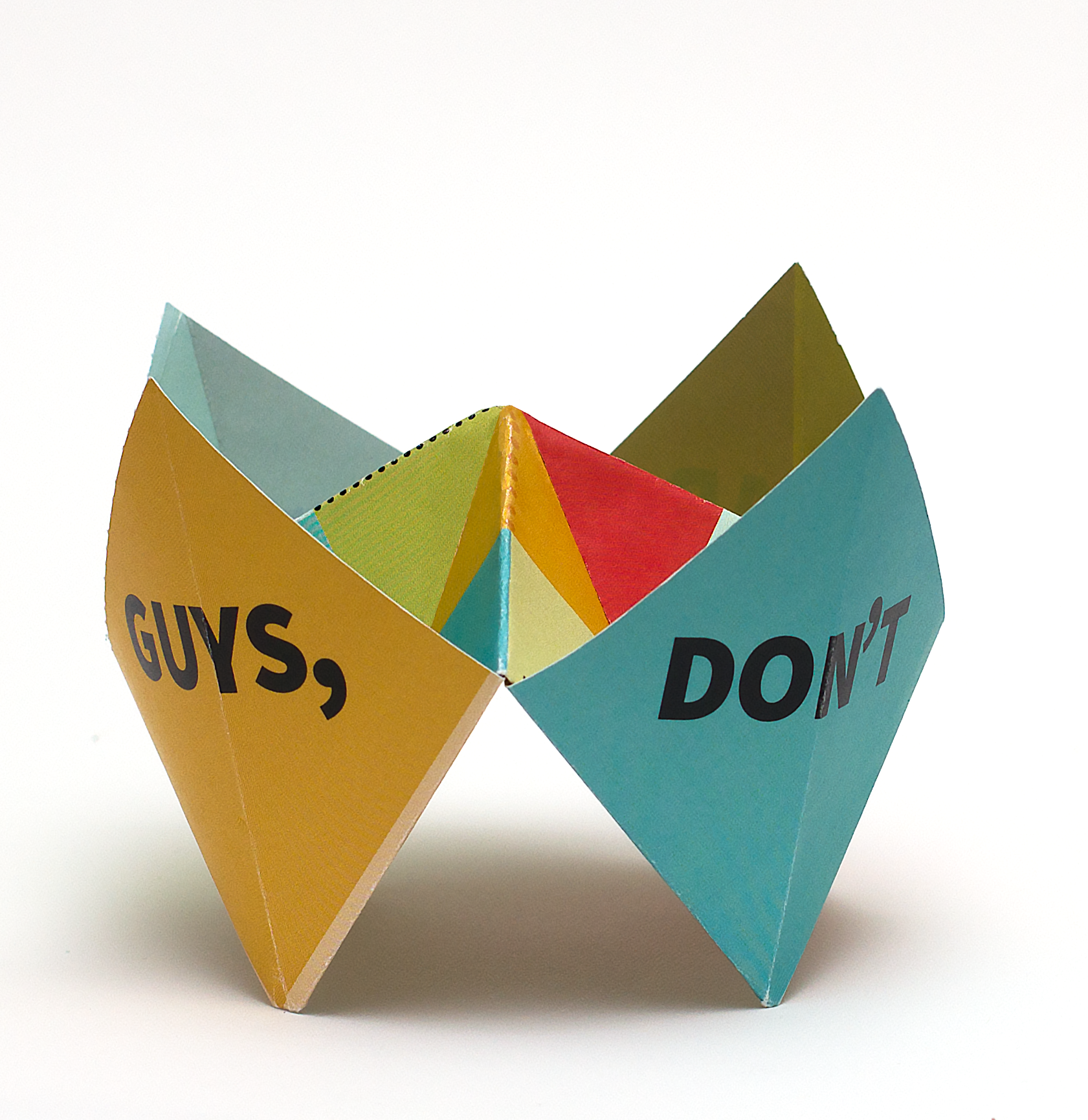 It folds into a cootie catcher!