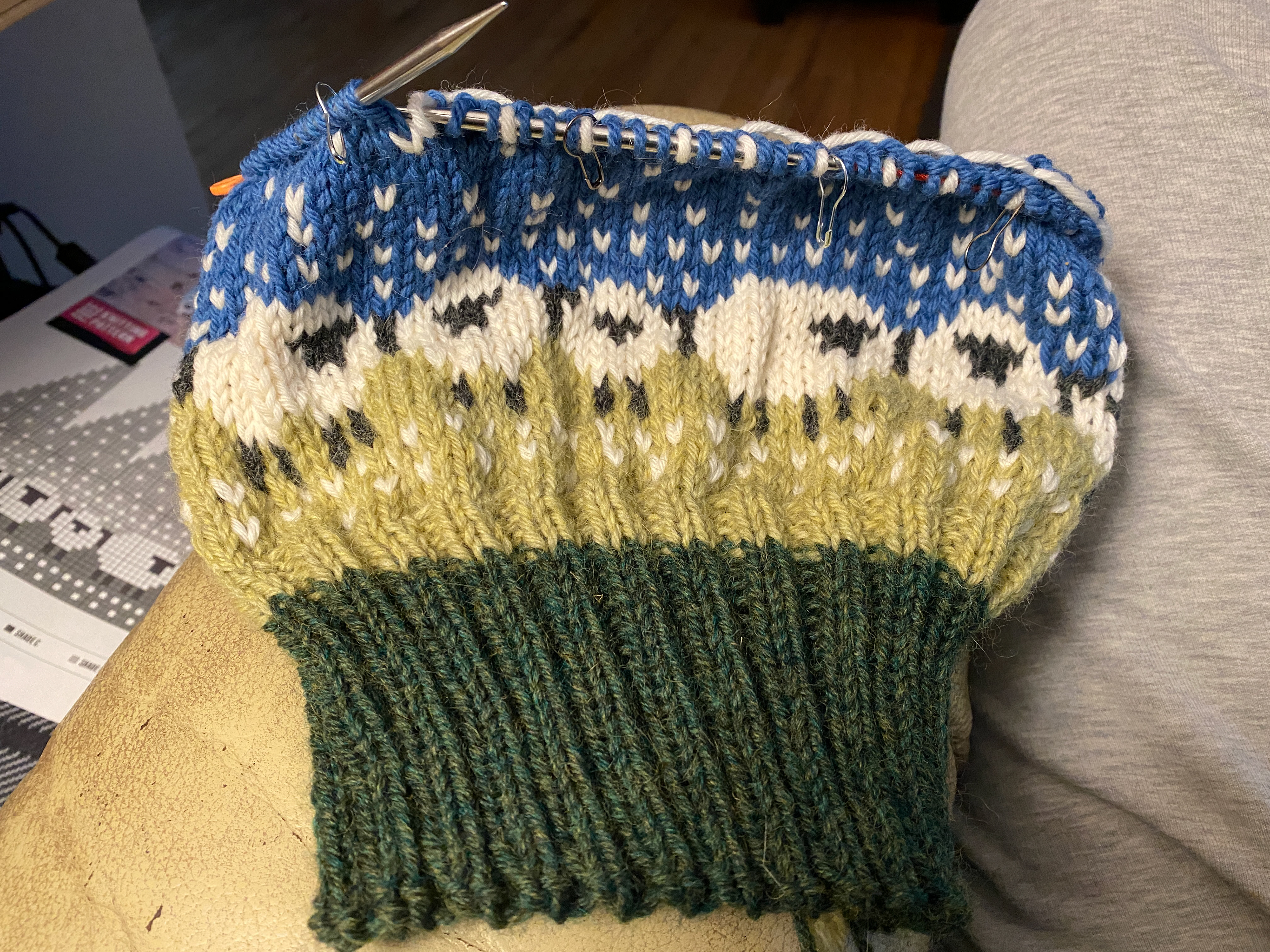 baa-ble hat in progress