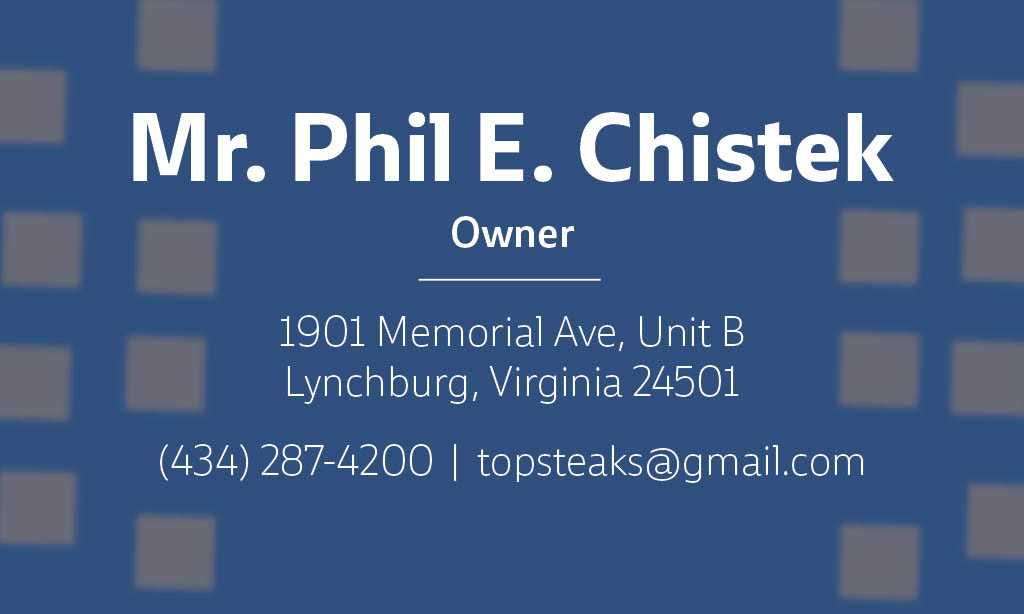 Taste of Philly Rebrand: Business Card (FRONT) - All Assets by Me