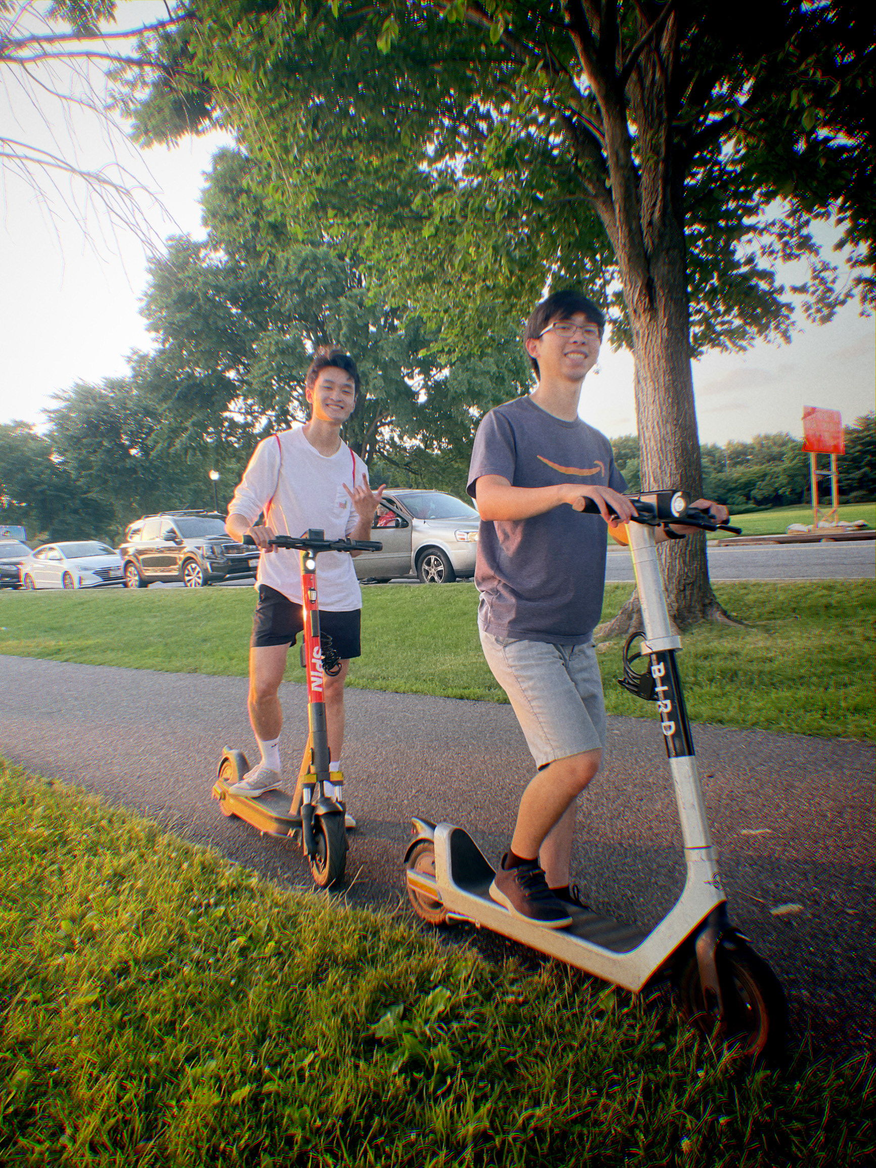 scootering around the city