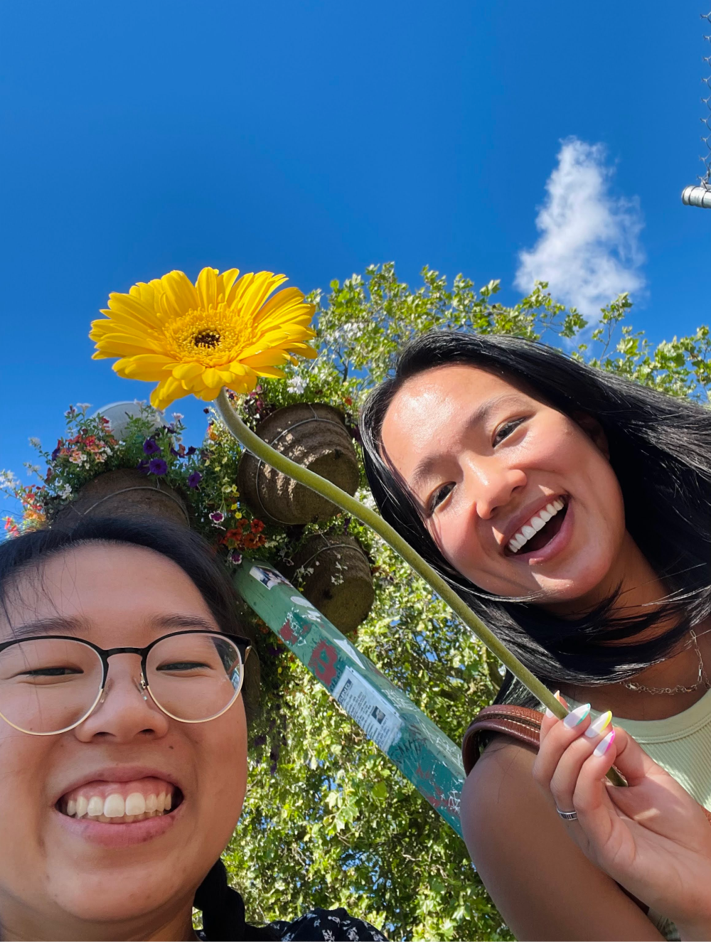 with Cindy! and a flower from Pike's Place