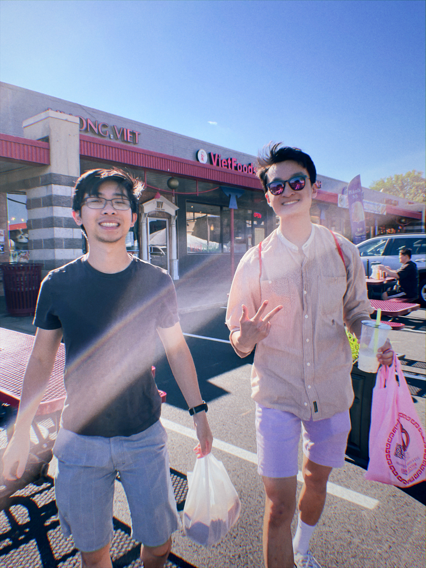 getting lots of food at the Eden Center