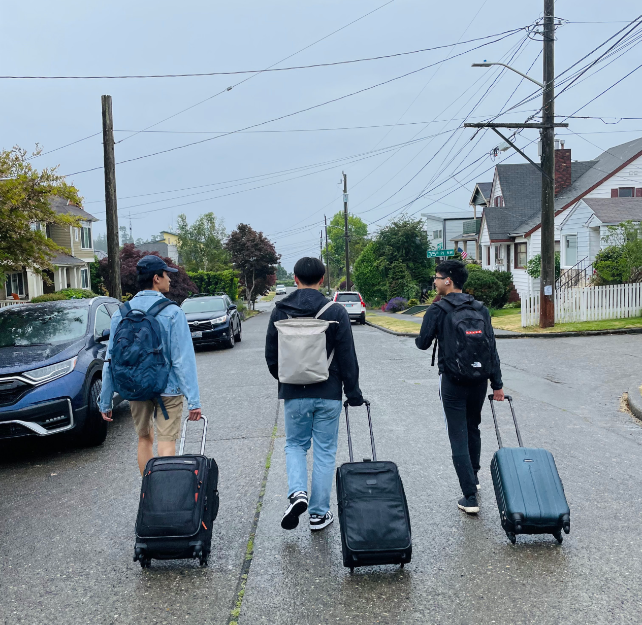 heading to our Airbnb