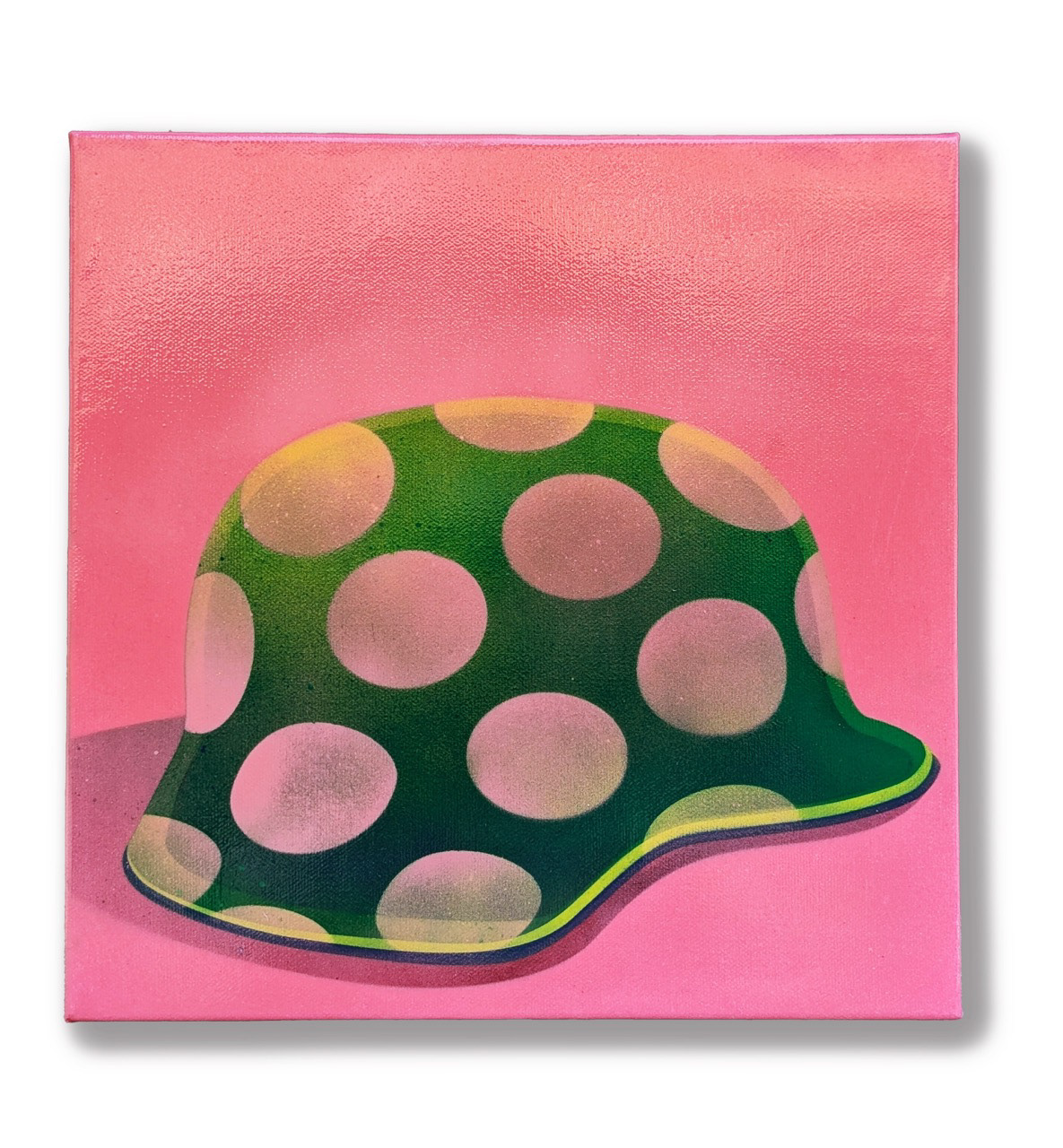 Helmet, 30 x 30 cm, Acrylic on canvas